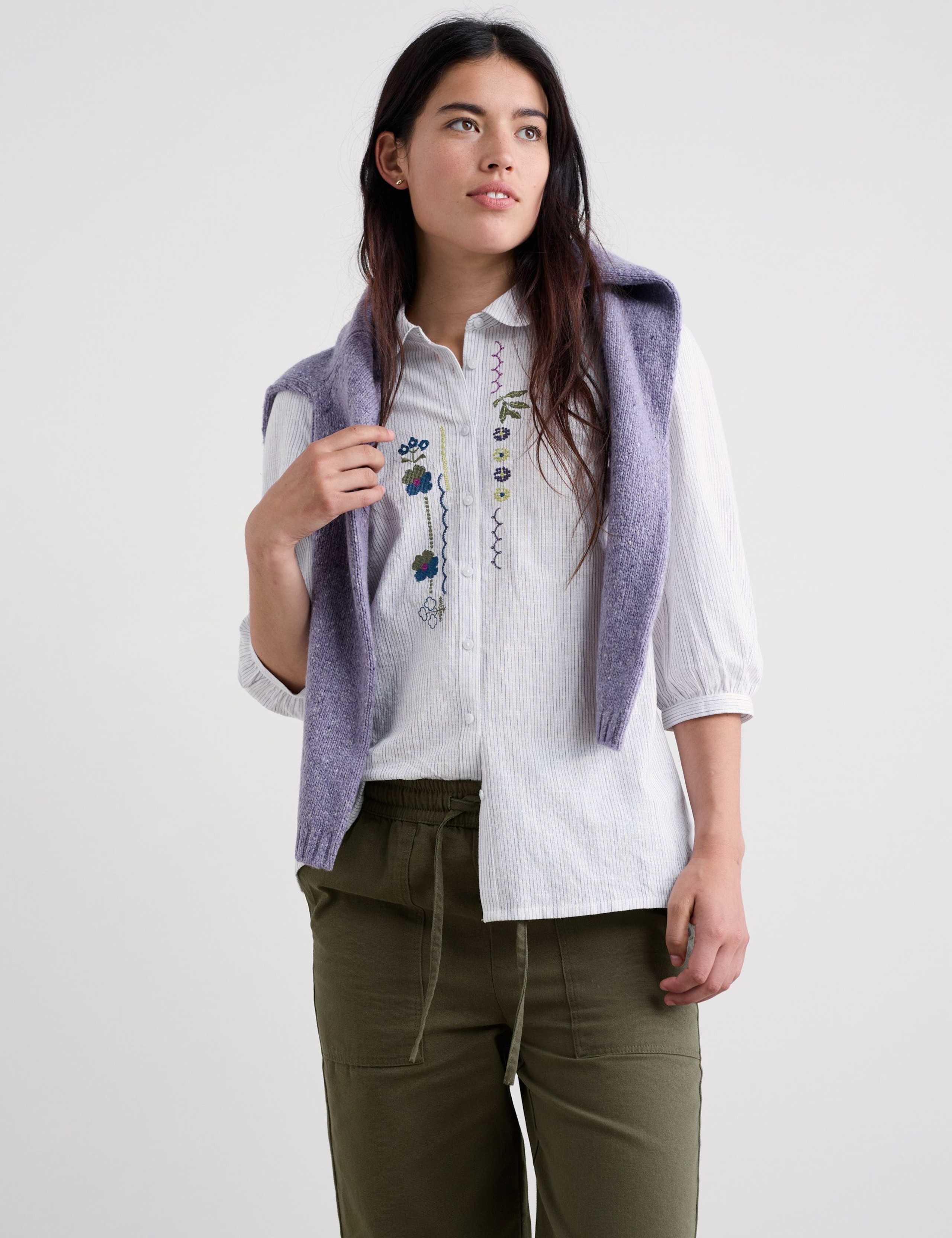 Pure Cotton Embroidered Blouse