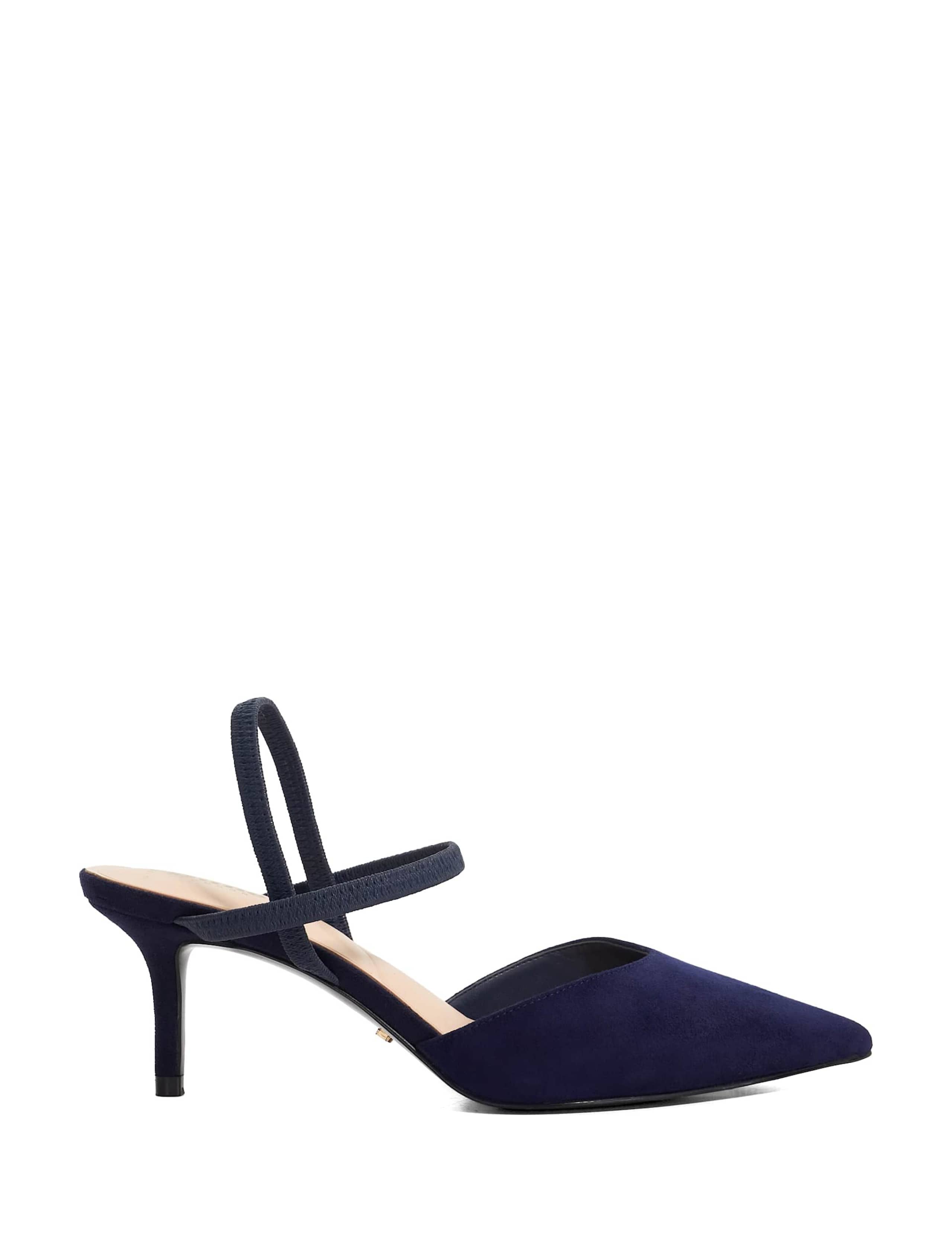 Wide Fit Leather Ankle Strap Court Shoes