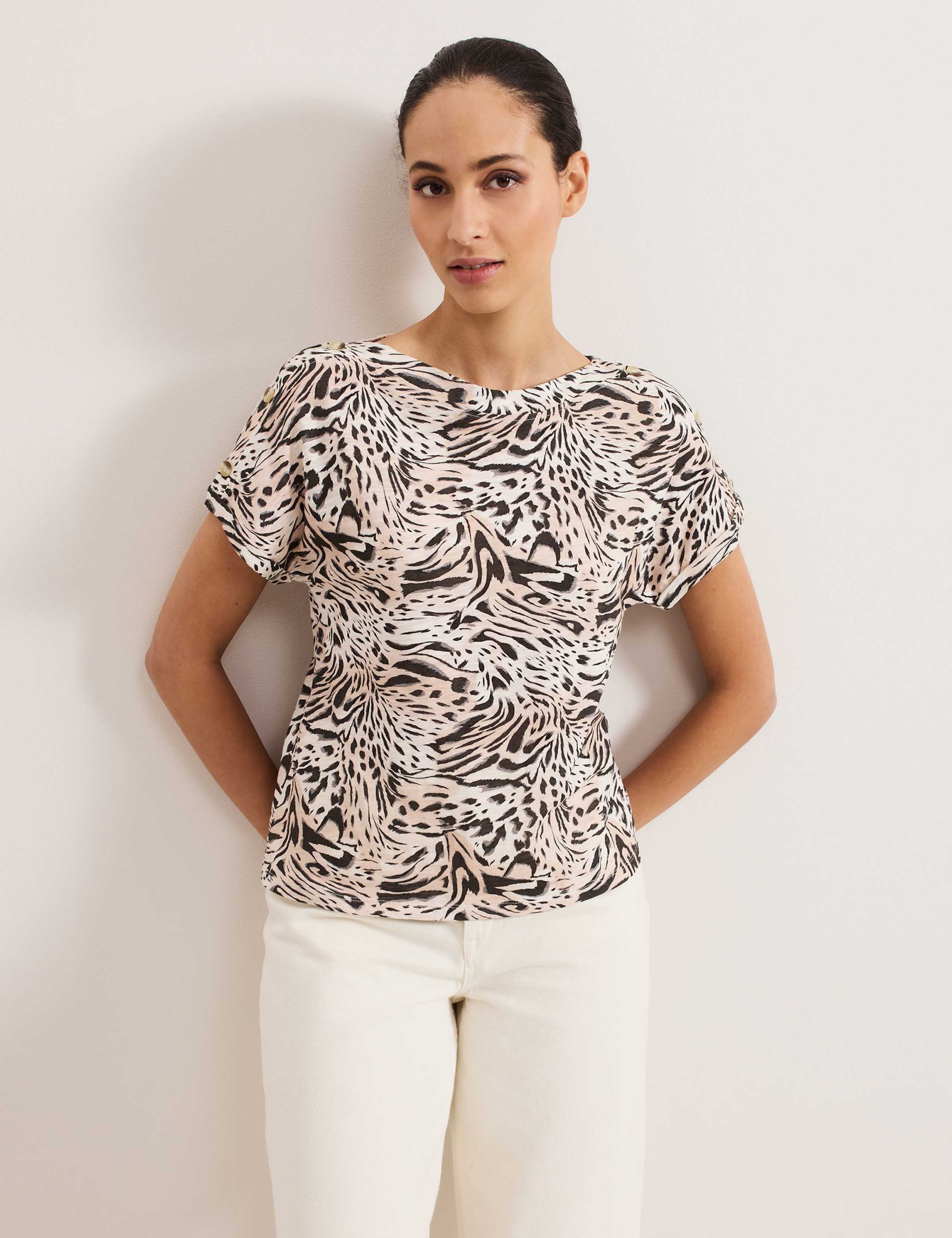 Pure Cotton Animal Print Top