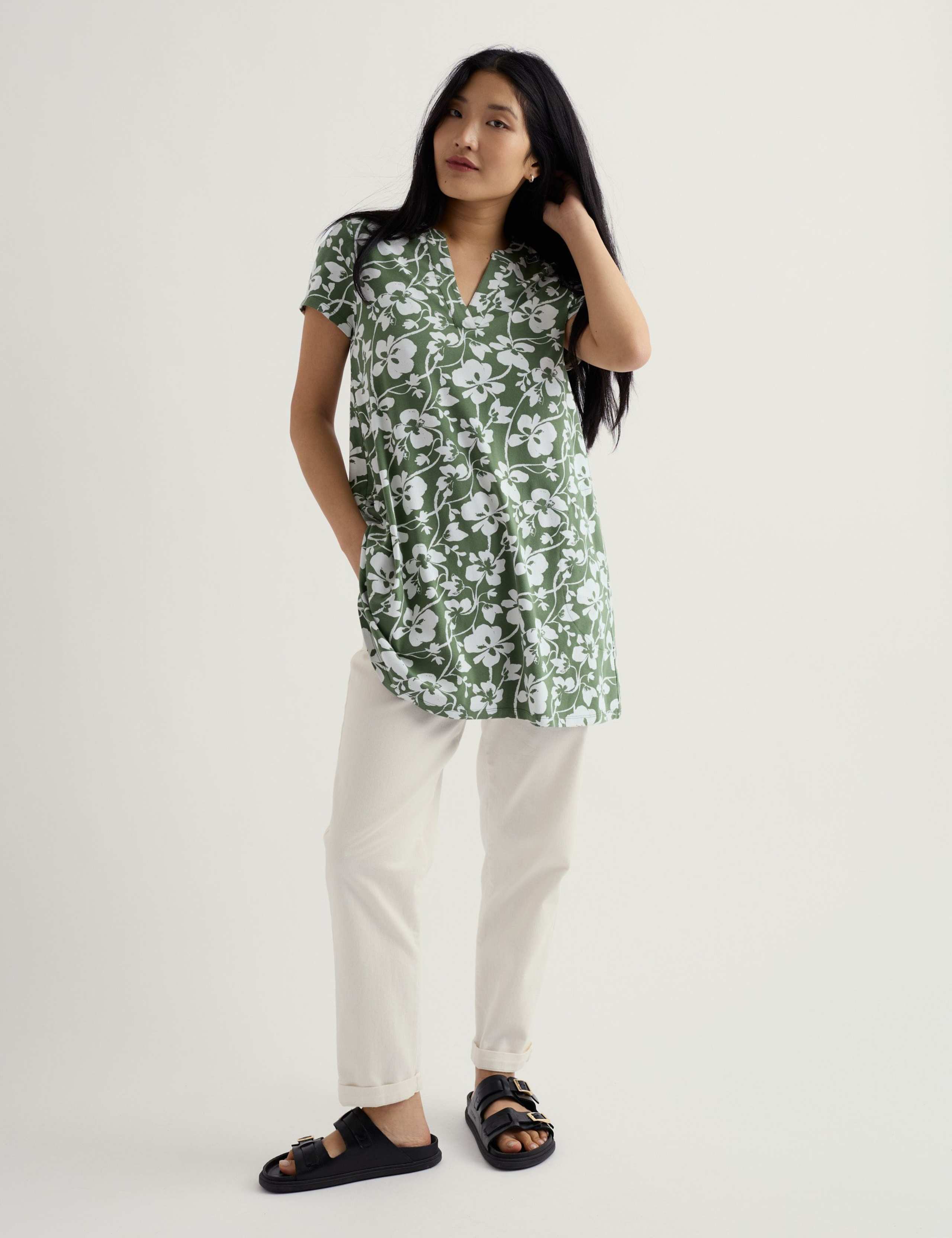 Cotton Rich Floral Tunic