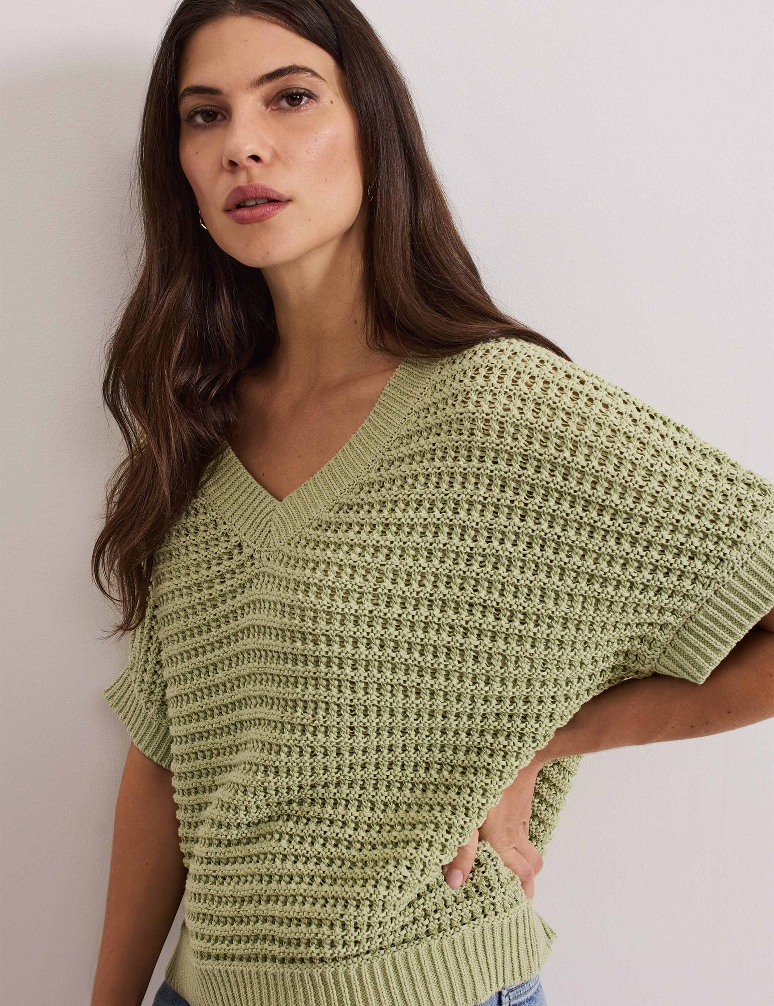 Knitted V-Neck Tabard