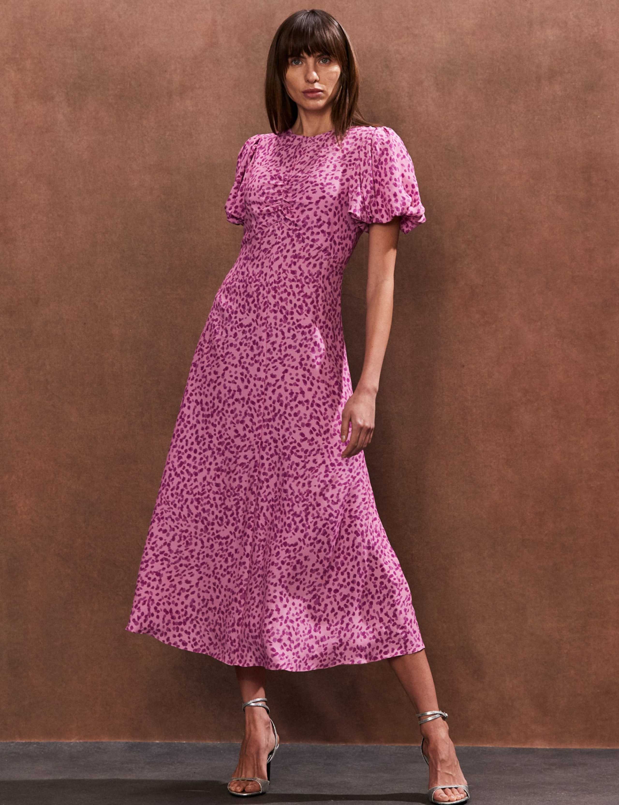 Ditsy Floral Puff Sleeve Midaxi Tea Dress