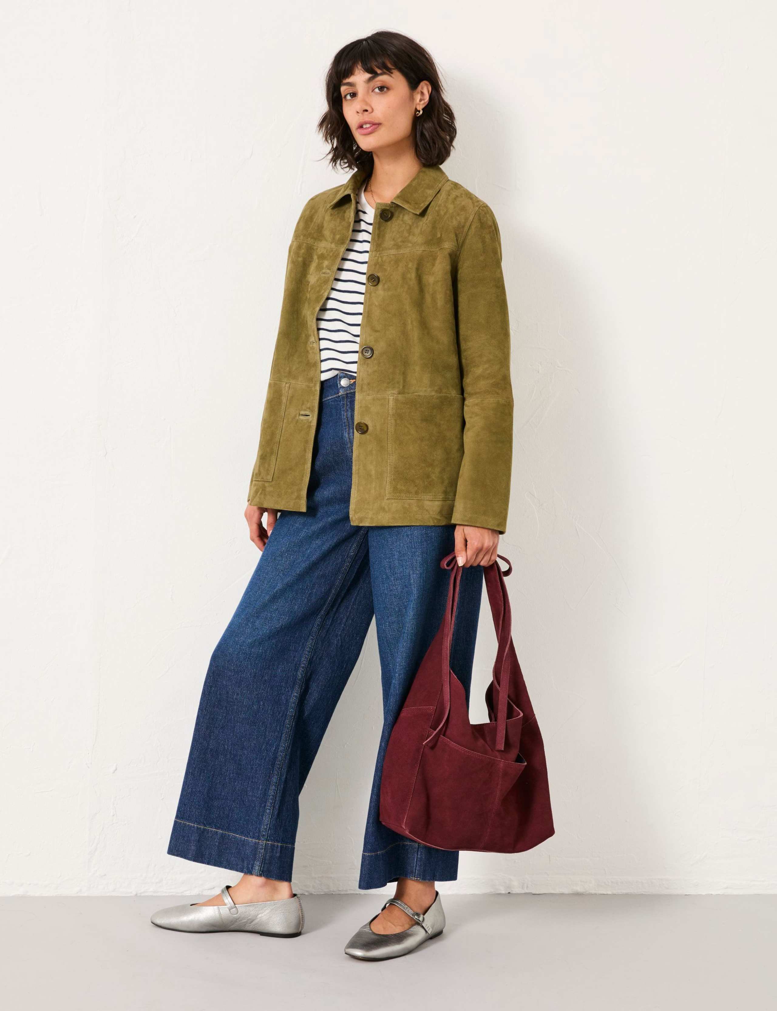 Suede Collared Jacket