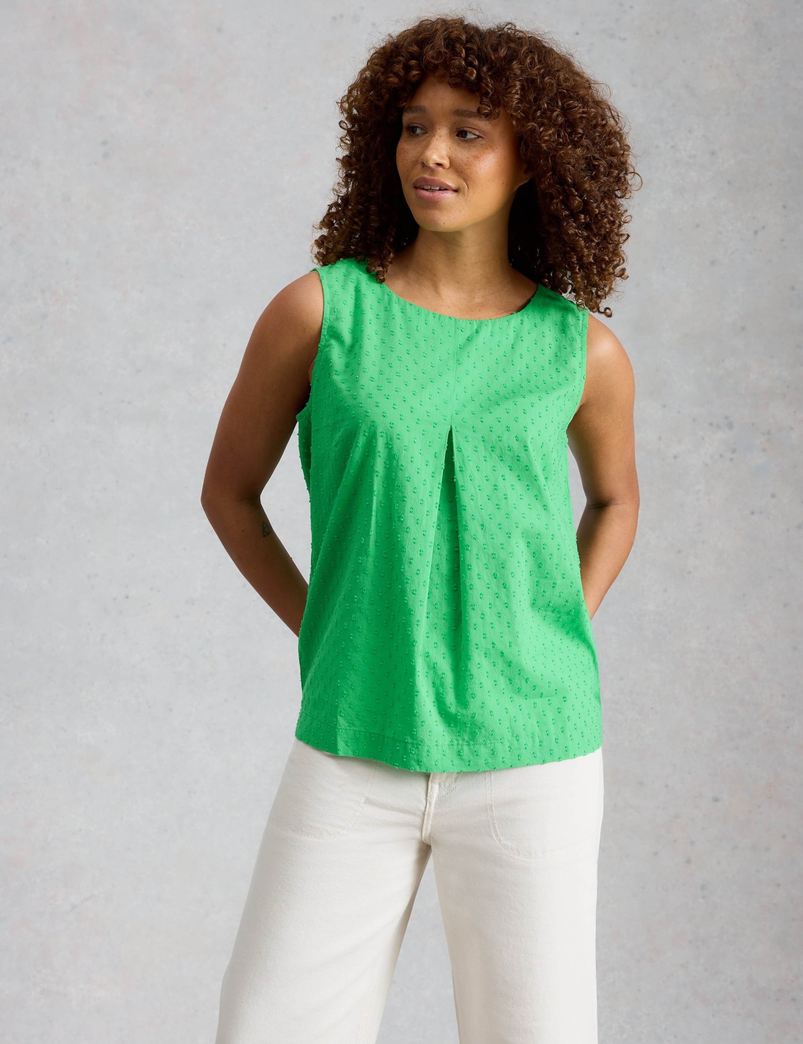 Pure Cotton Textured Vest Top