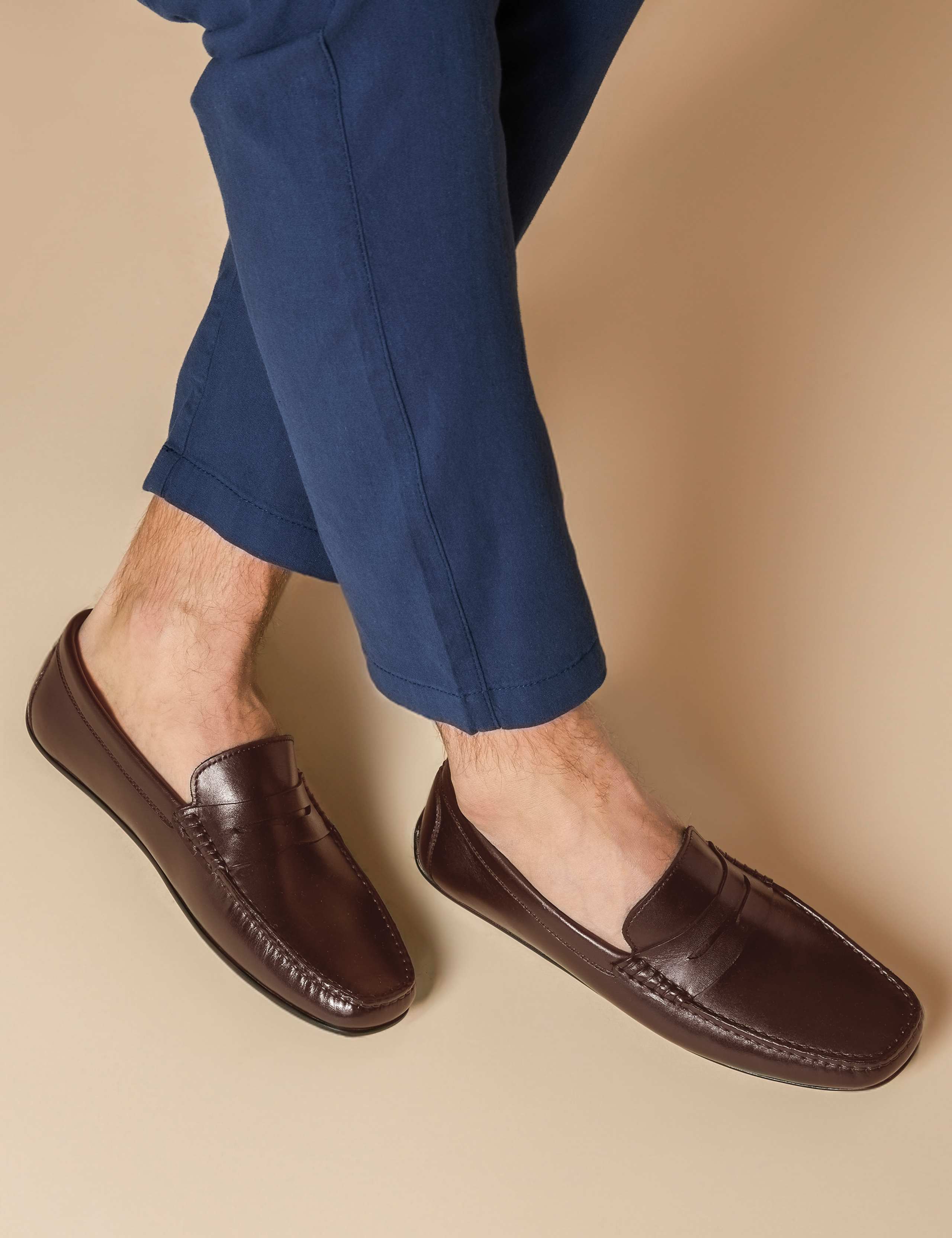 Leather Slip-On Loafers