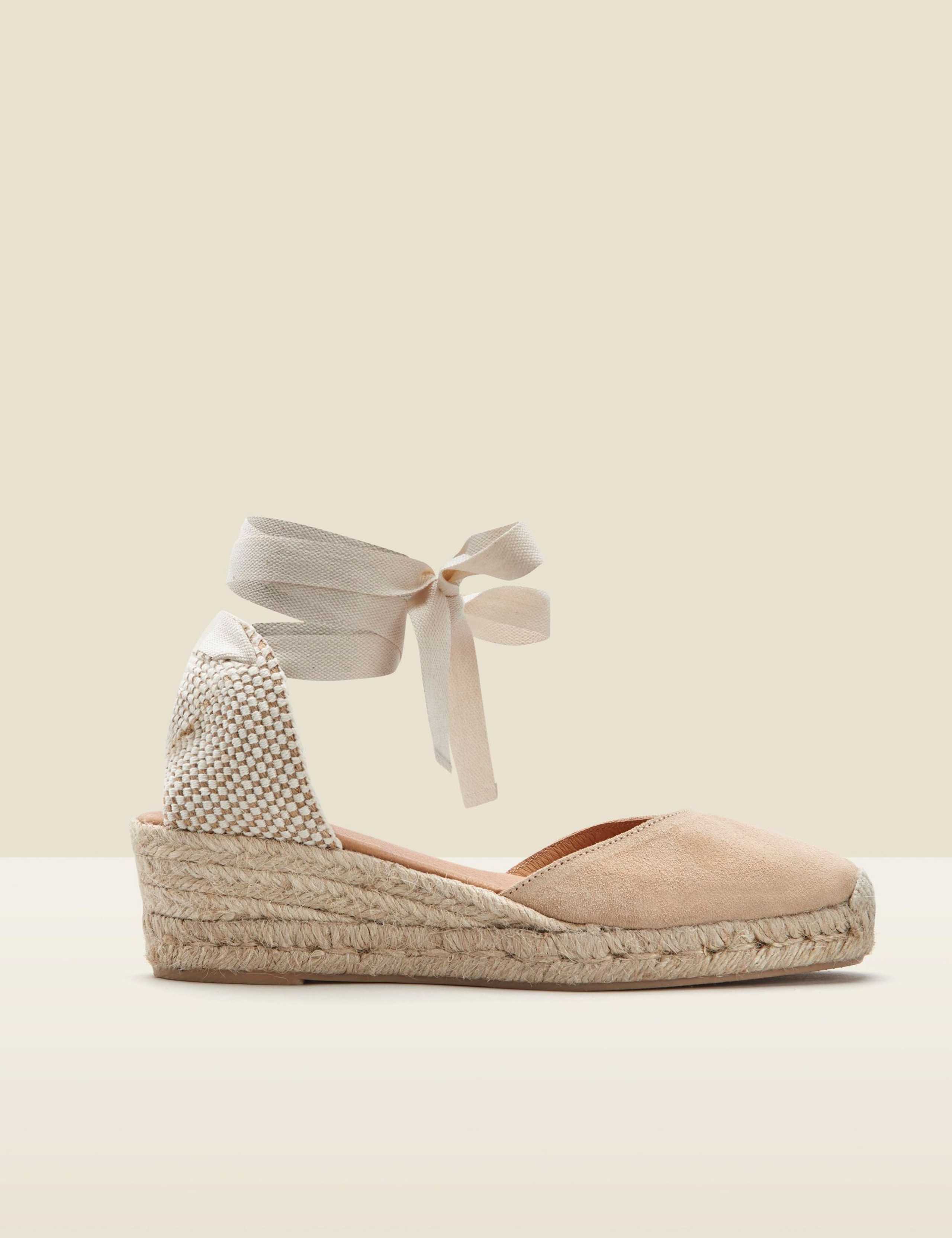 Suede Wedge Espadrilles