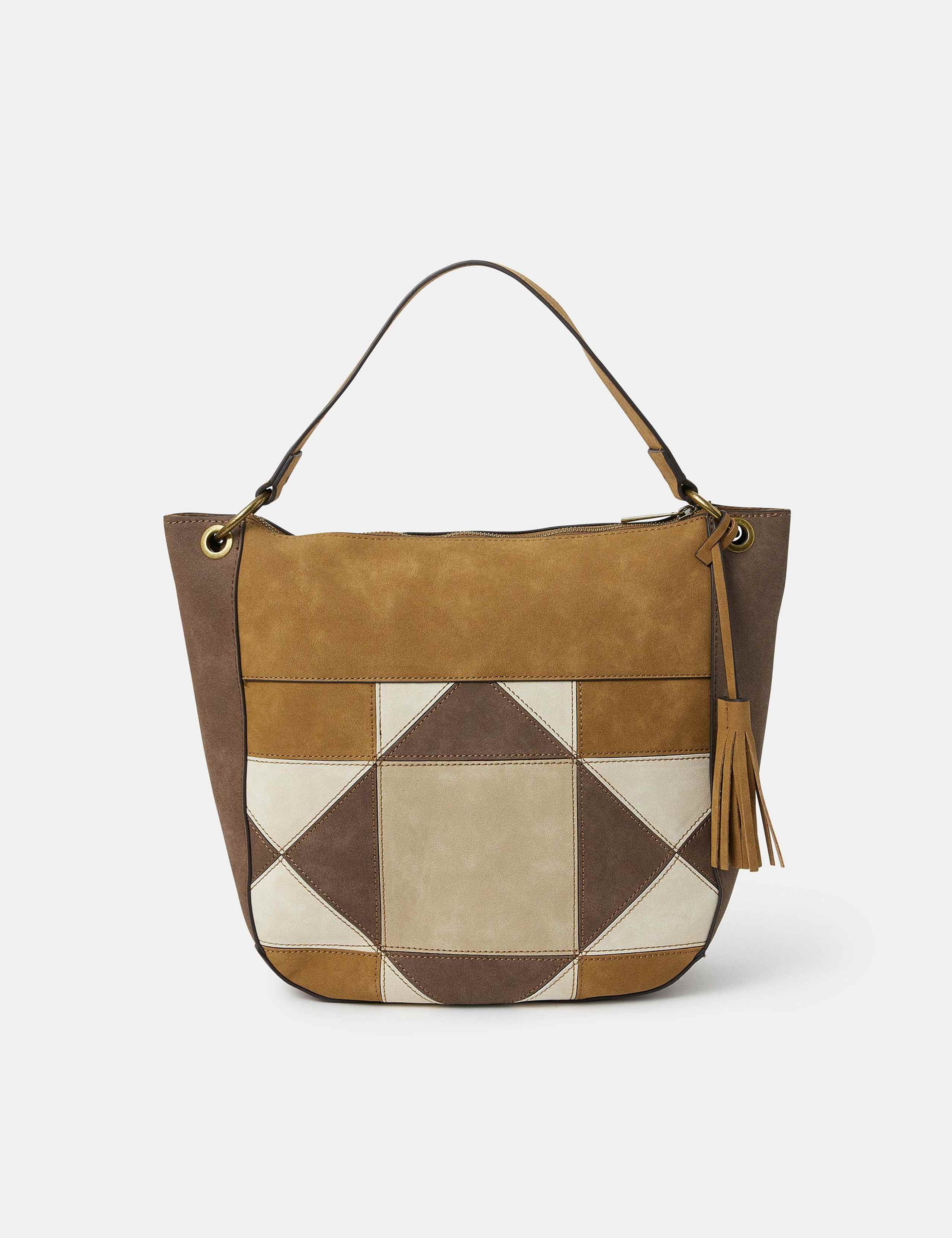 Checked Design Shoulder Bag