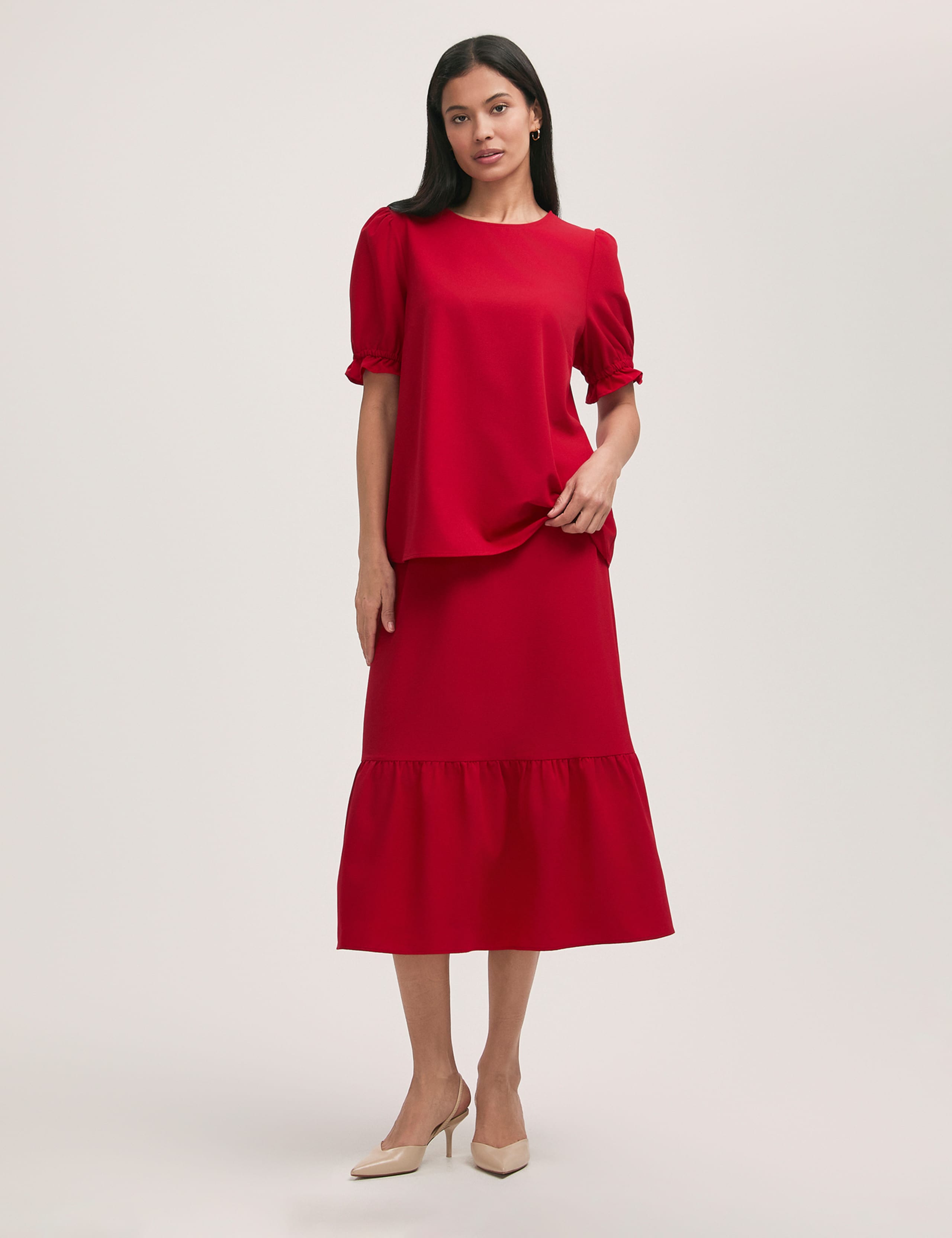Midi Tiered Skirt