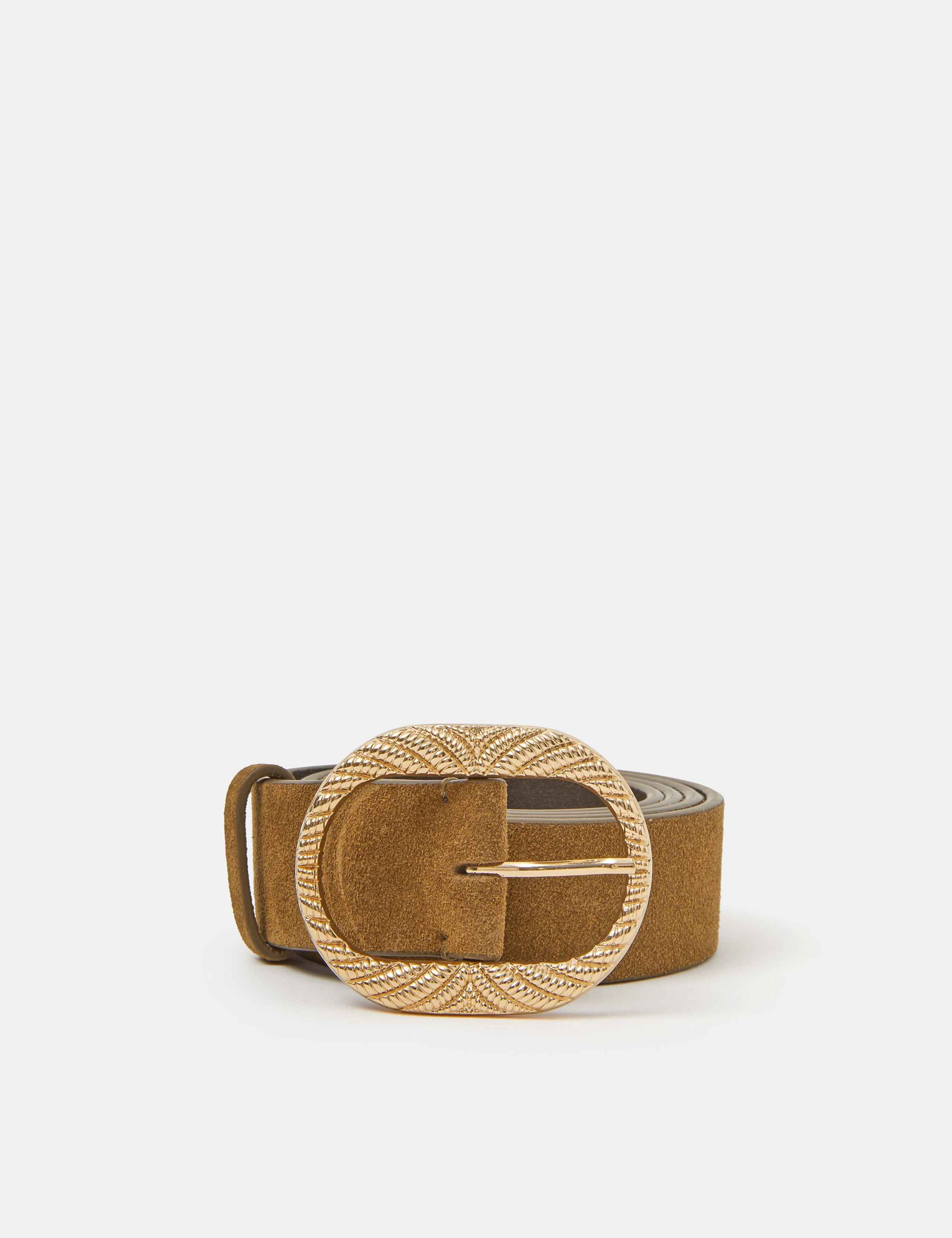 Suede Textured Waist Belt