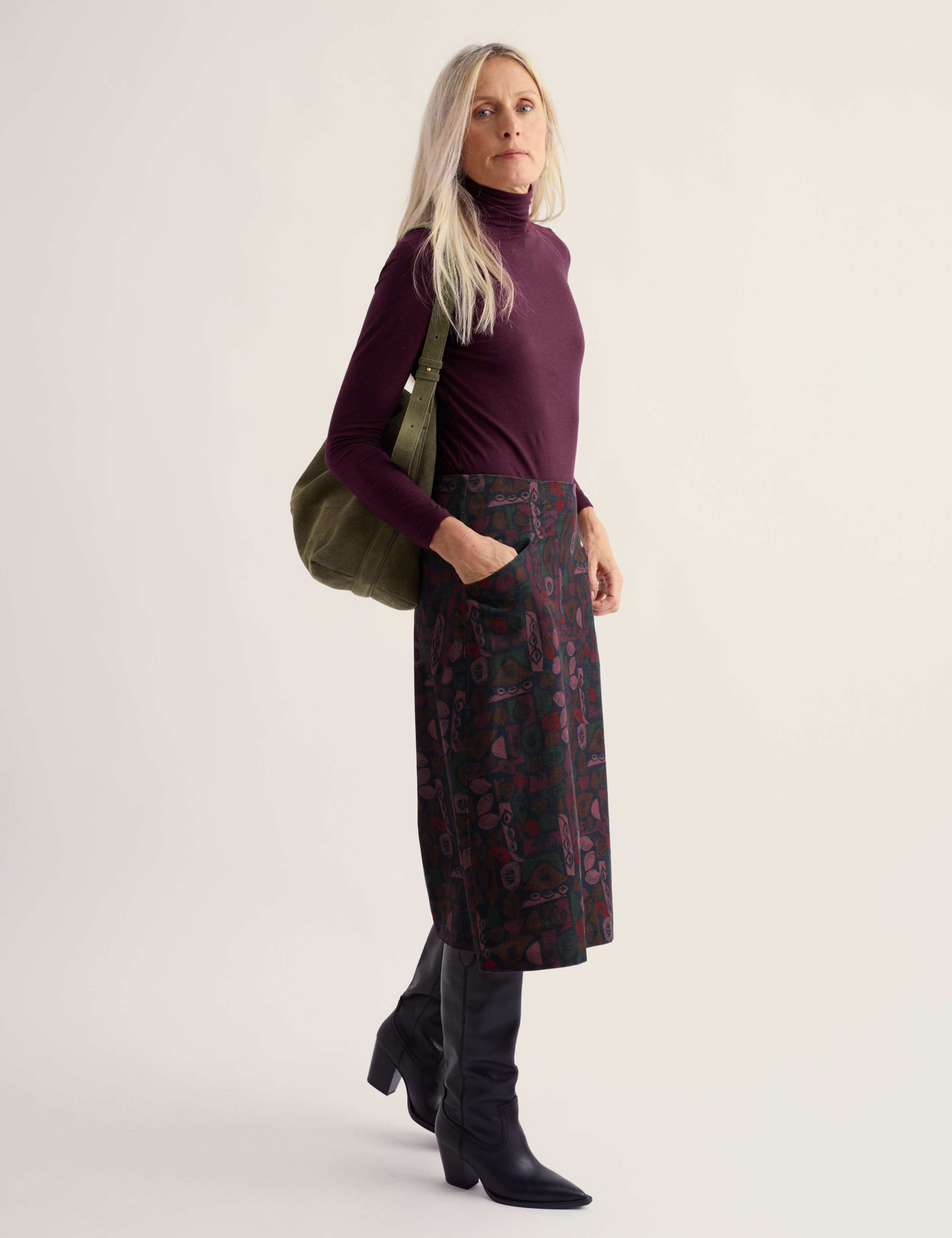 Cotton Rich Roll Neck Top