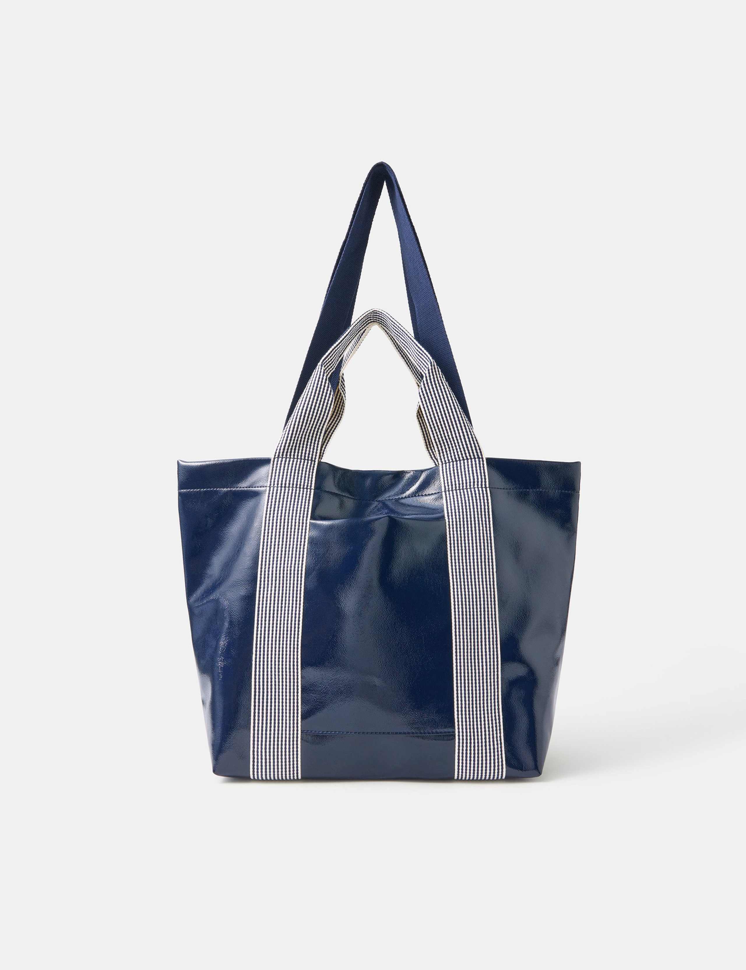 Patent Webbing Strap Shopper Bag