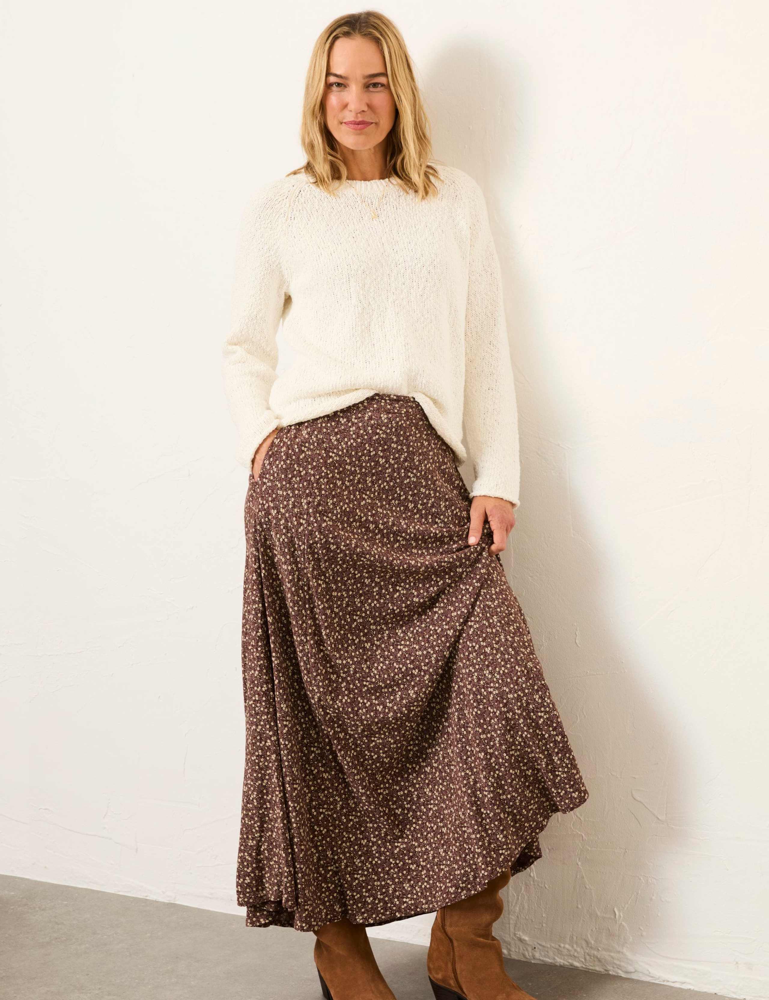 Pure Cotton Crew Neck Slub Jumper