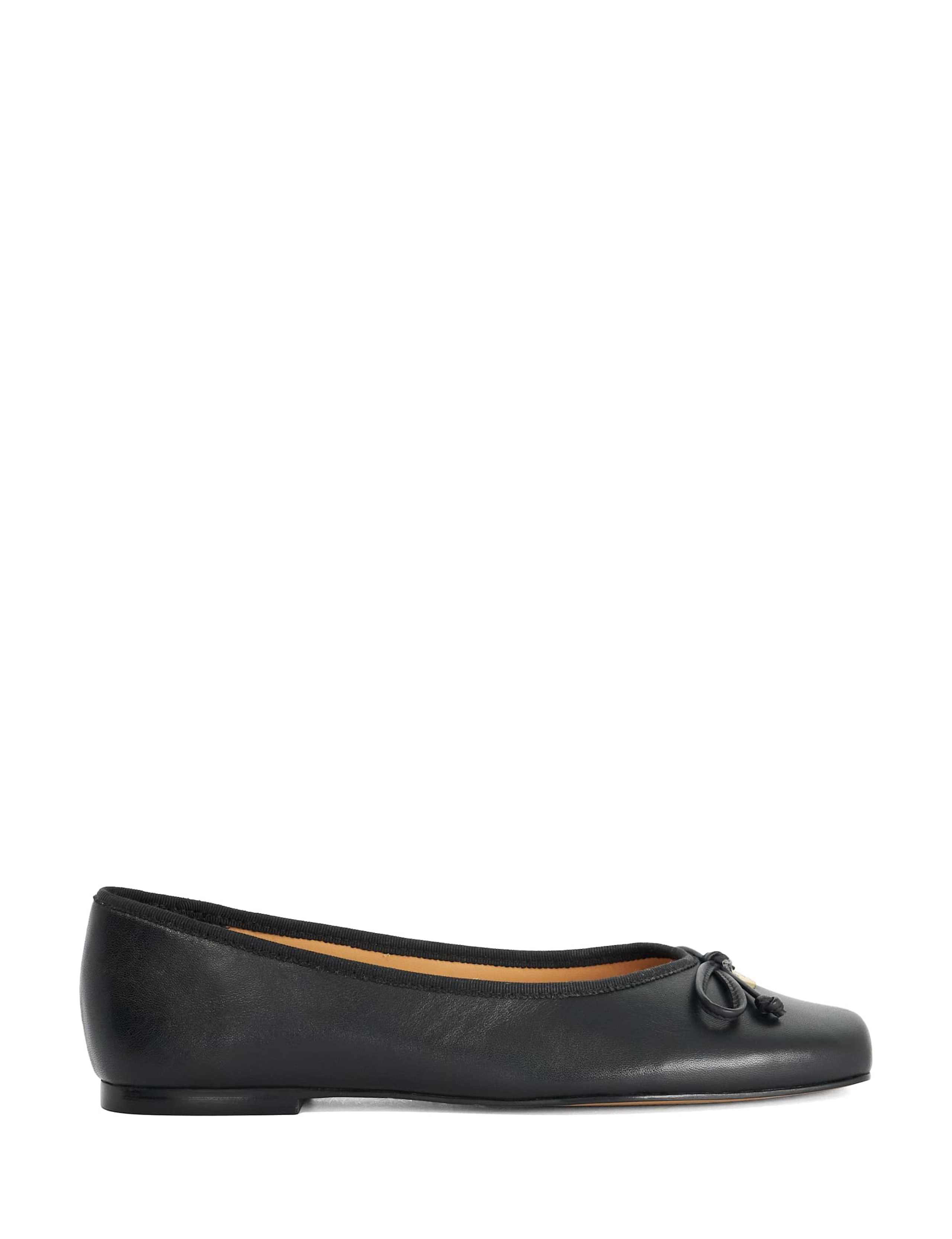 Leather Square Toe Ballet Pumps