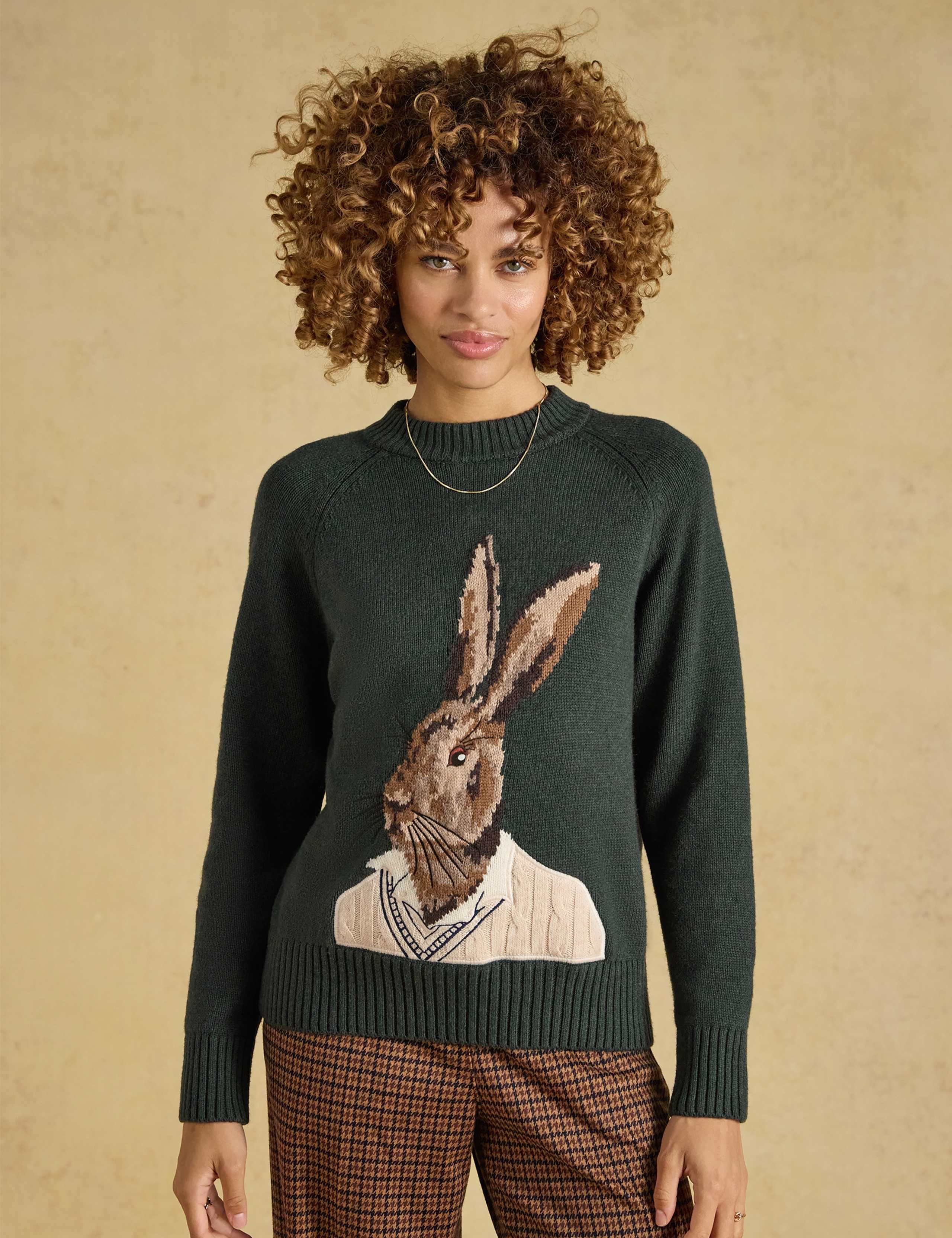 Cotton Rich Intarsia Jumper with Wool