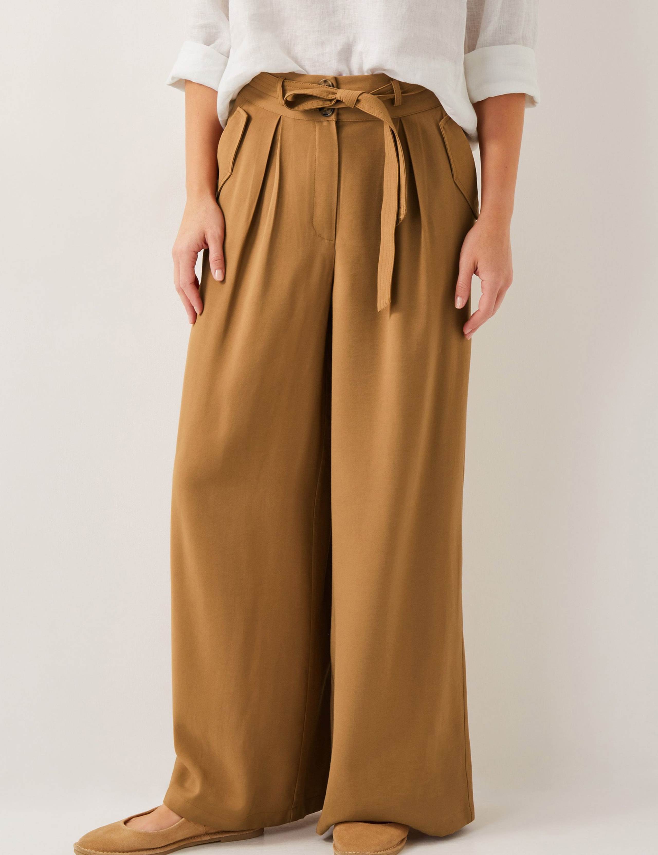 Belted Wide Leg Trousers