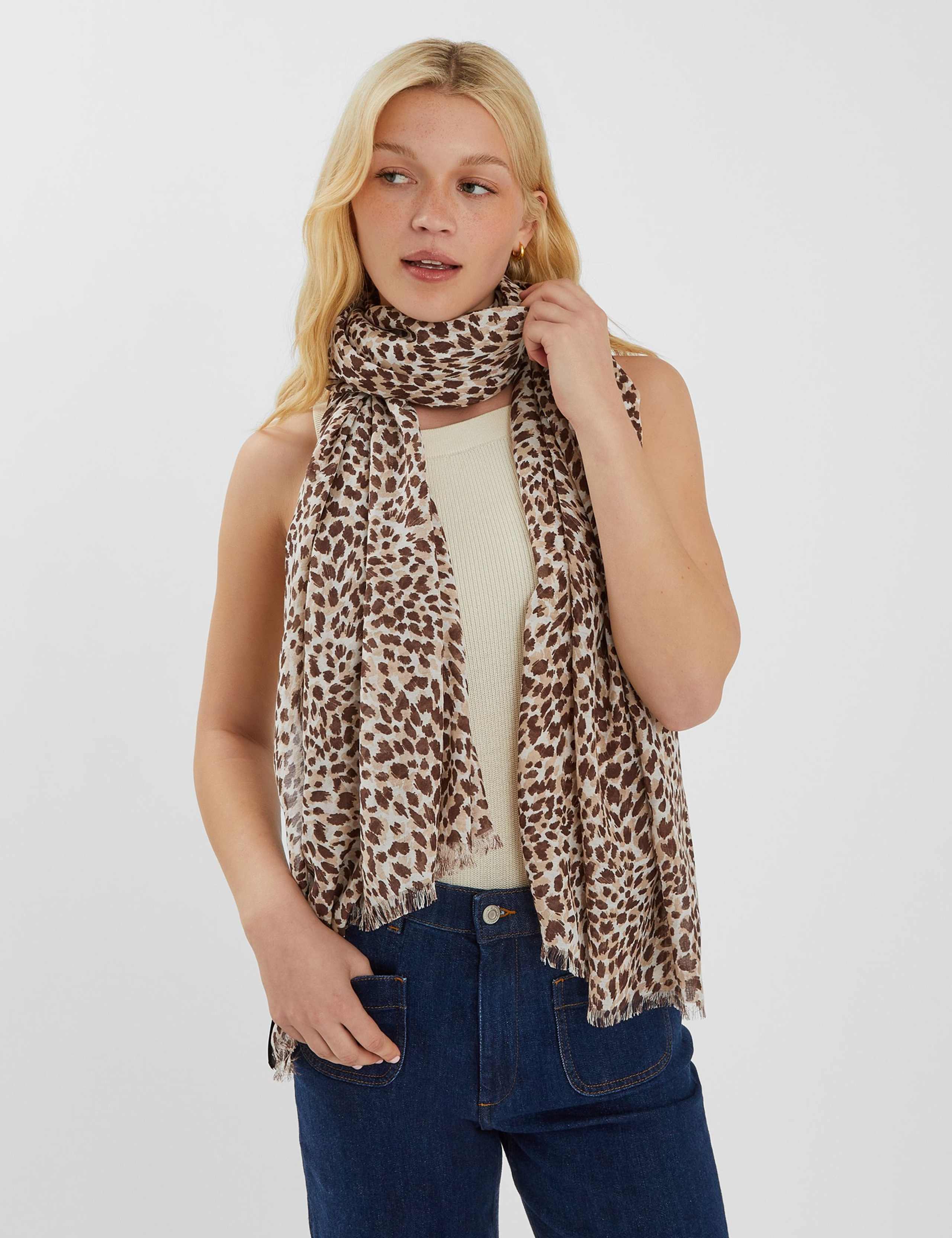 Cheetah Print Lightweight Scarf