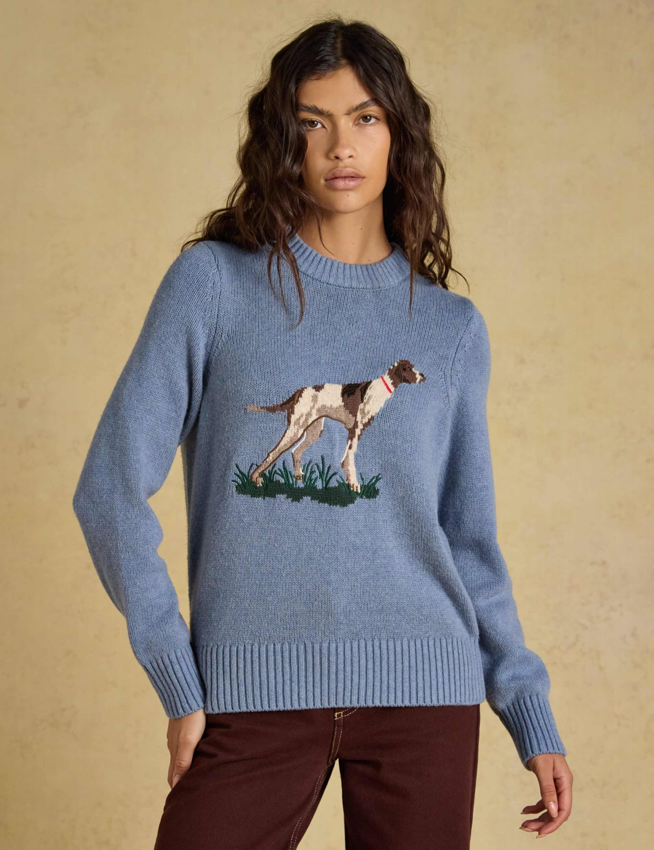Cotton Rich Intarsia Jumper with Wool
