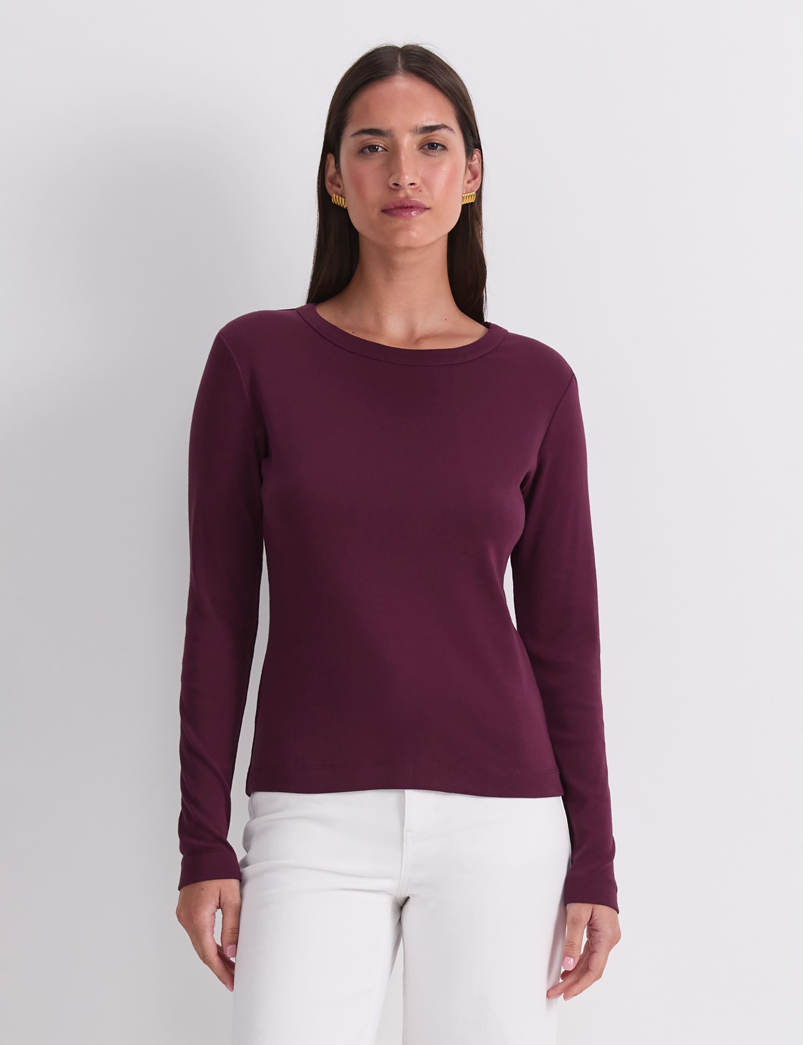 Pure Cotton Crew Neck Top
