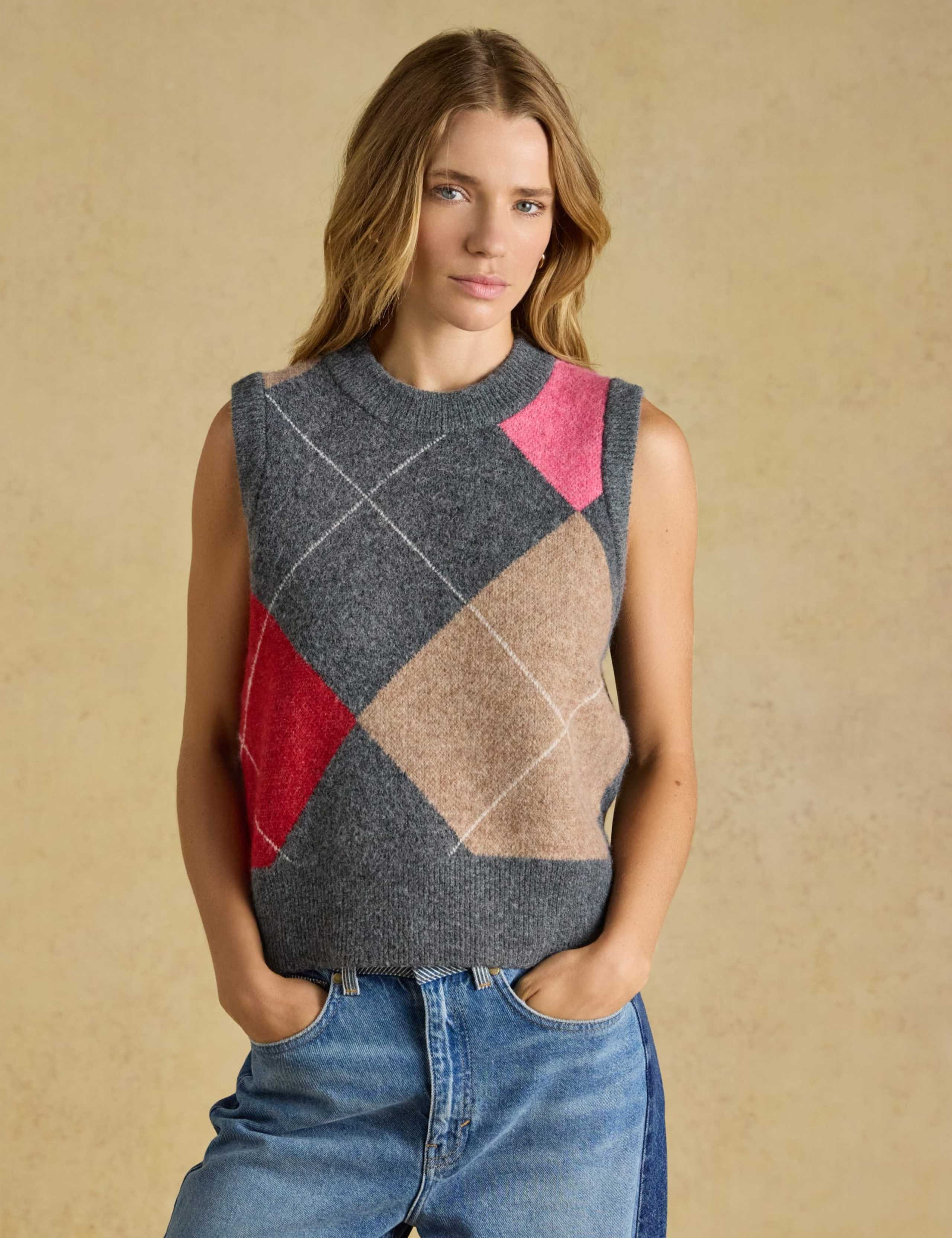 Argyle Knitted Vest