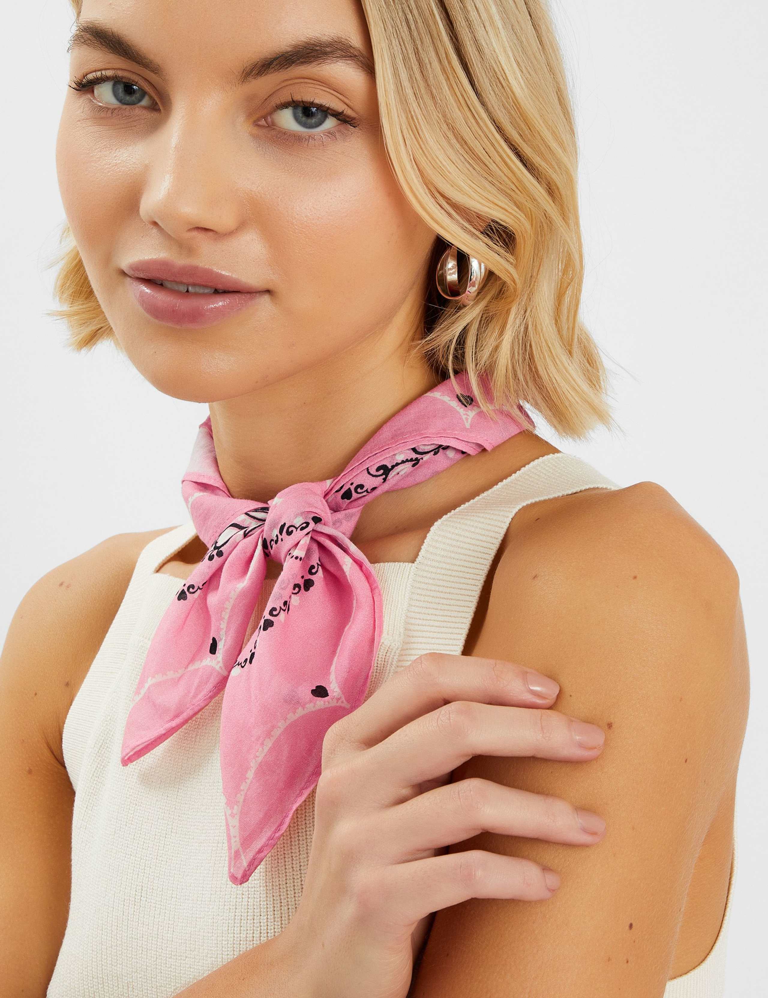 Pure Cotton Paisley Square Scarf