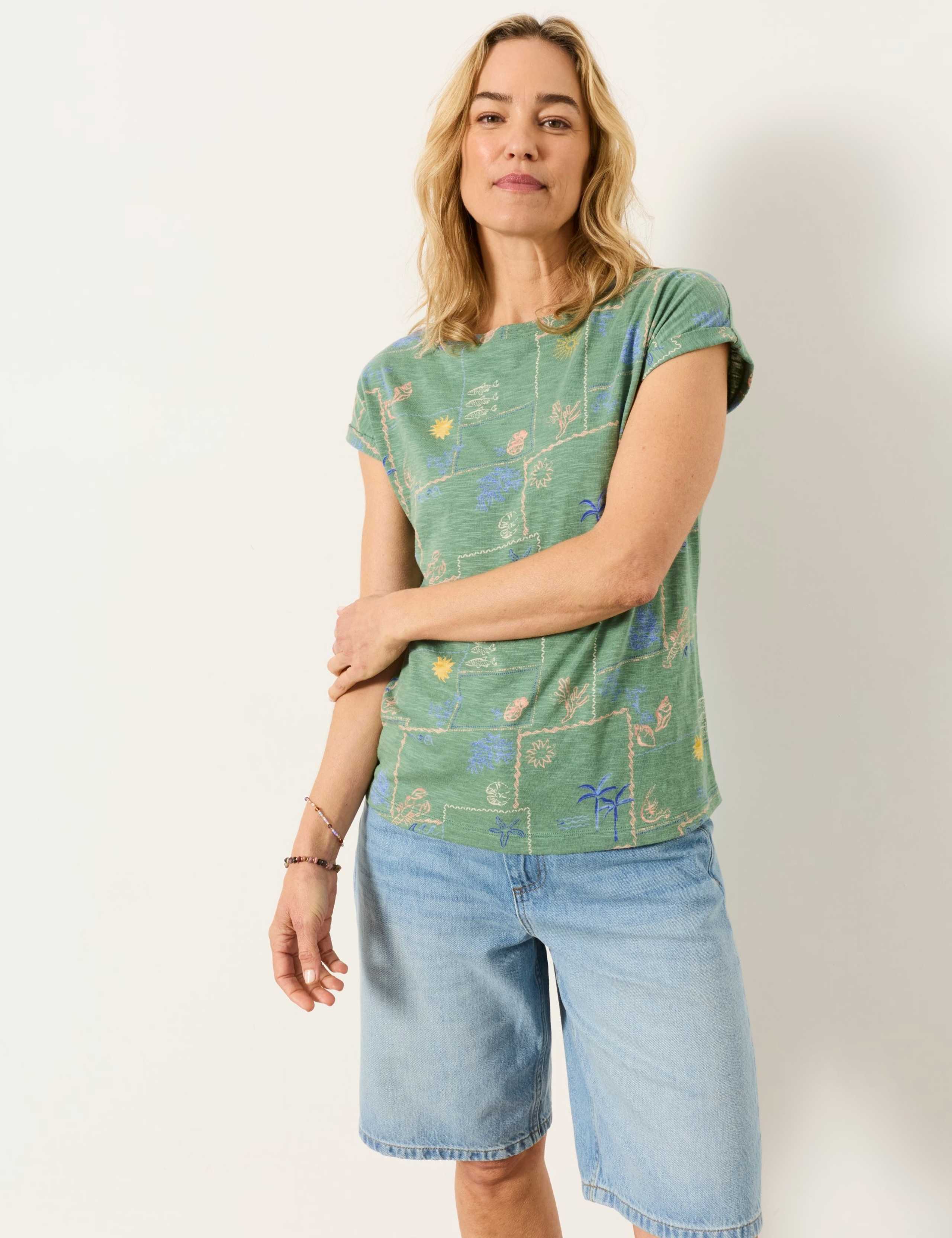 Cotton Modal Blend Printed T-Shirt