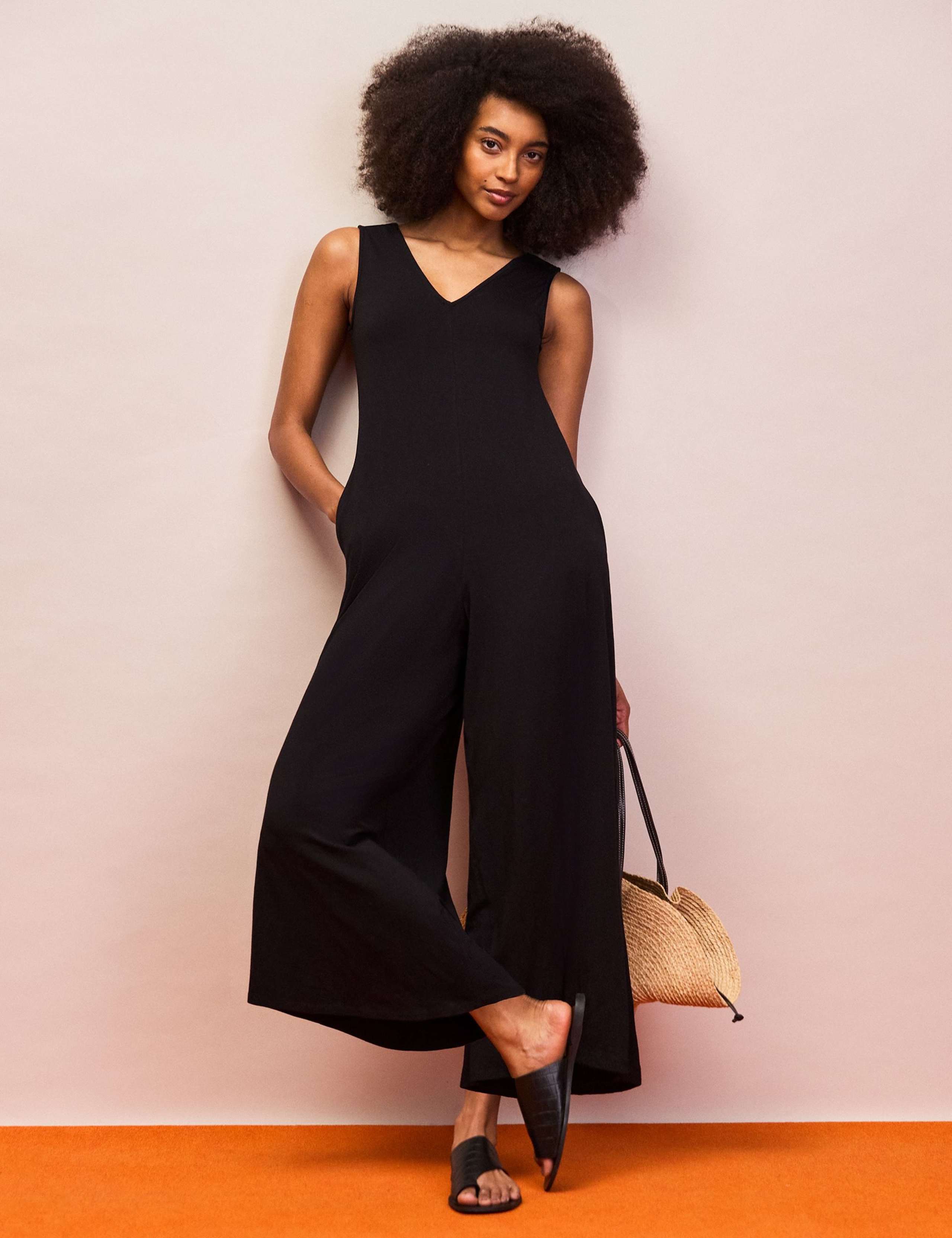 Jersey Sleeveless Jumpsuit