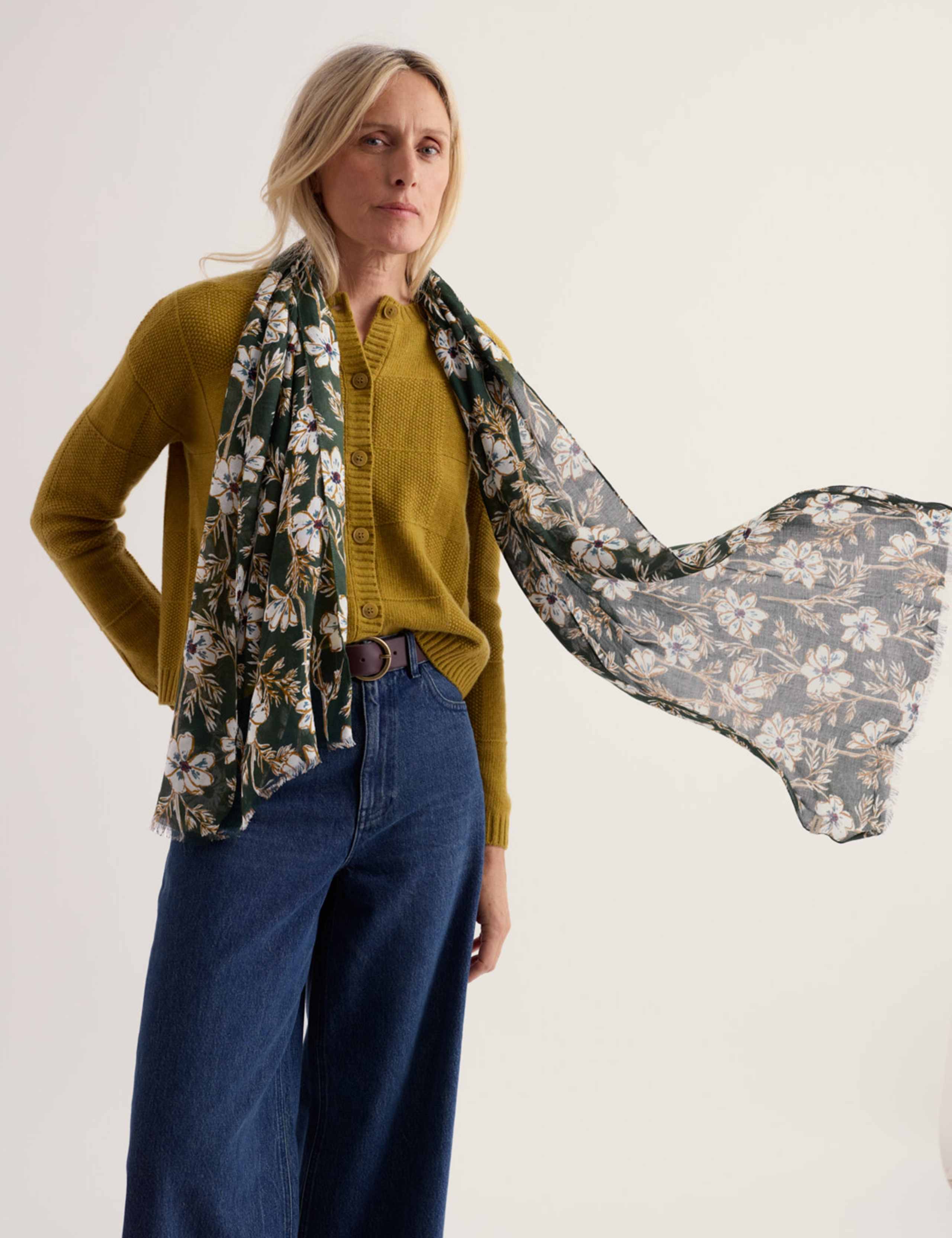 Modal Rich Floral Scarf