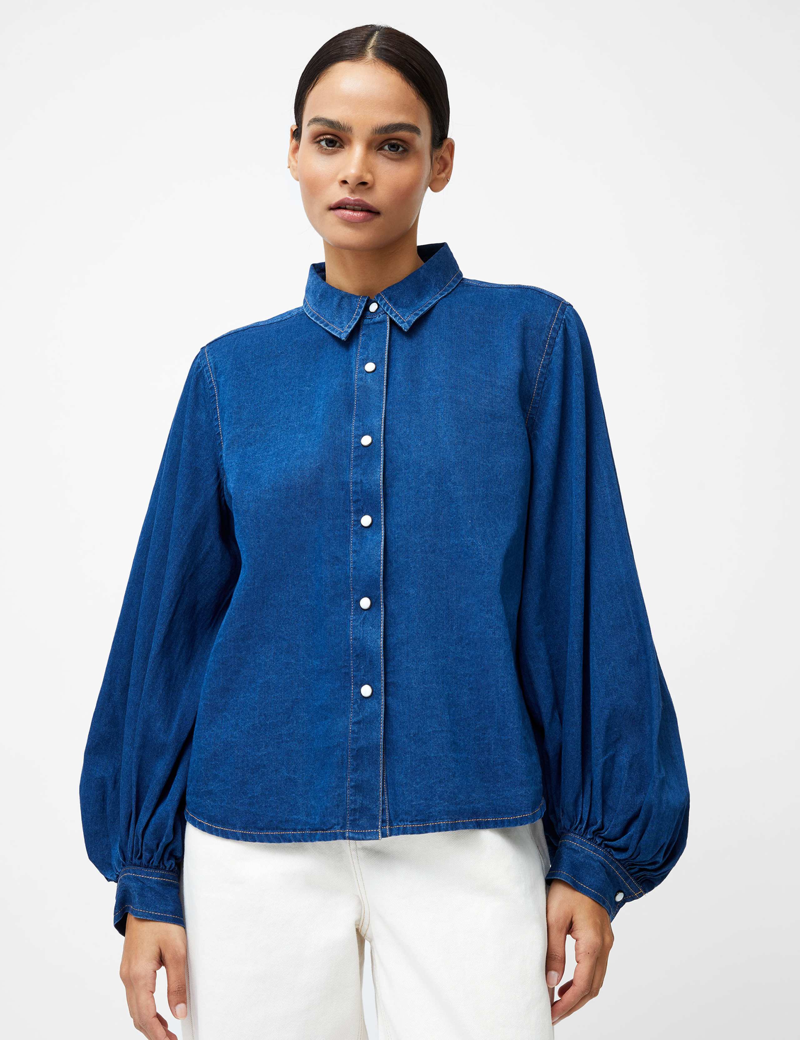 Pure Cotton Collared Shirt