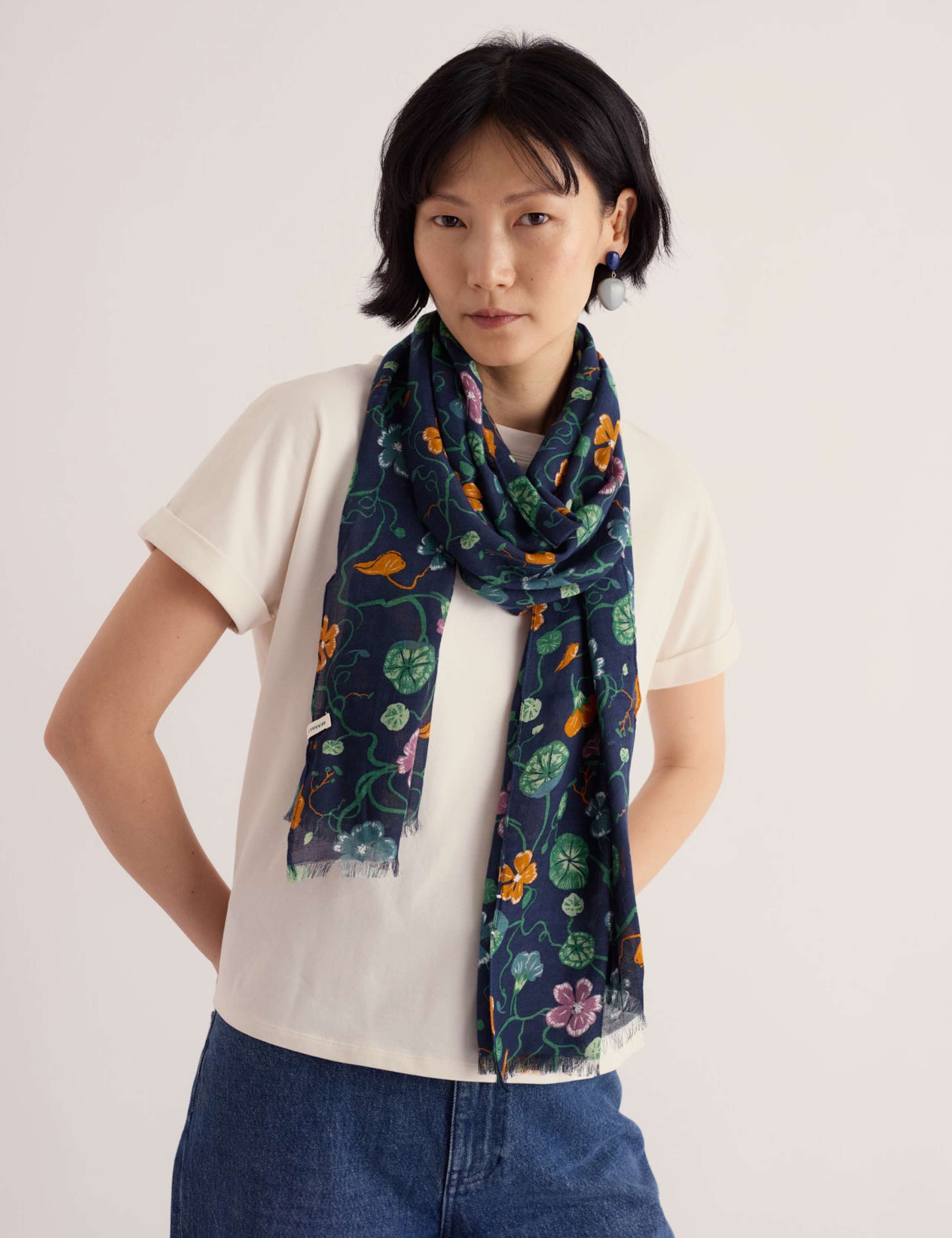 Modal Rich Floral Scarf