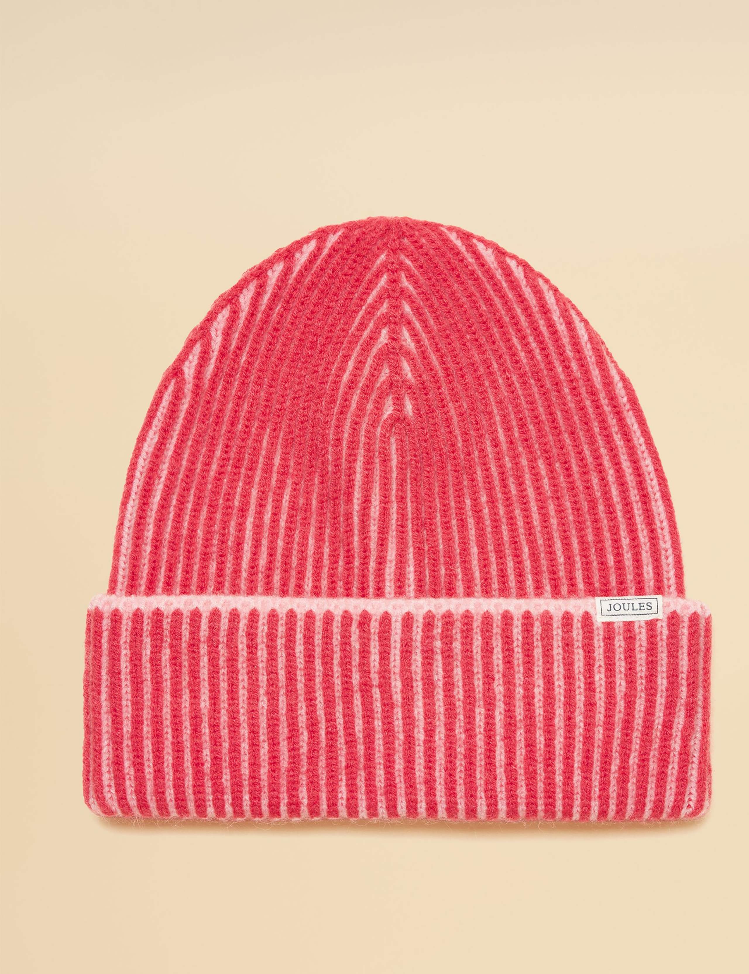Ribbed Beanie Hat with Wool