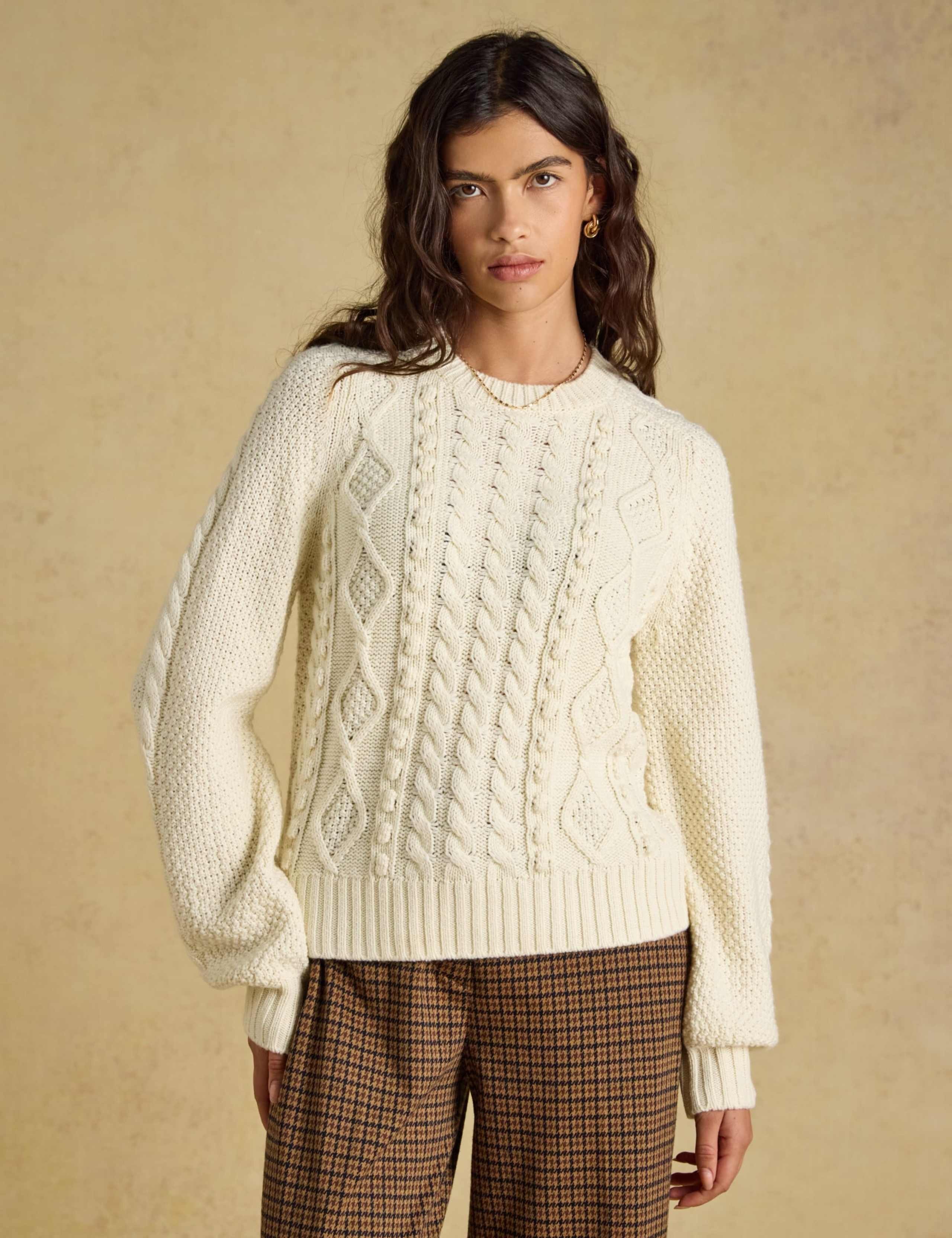 Cable Knit Jumper with Wool