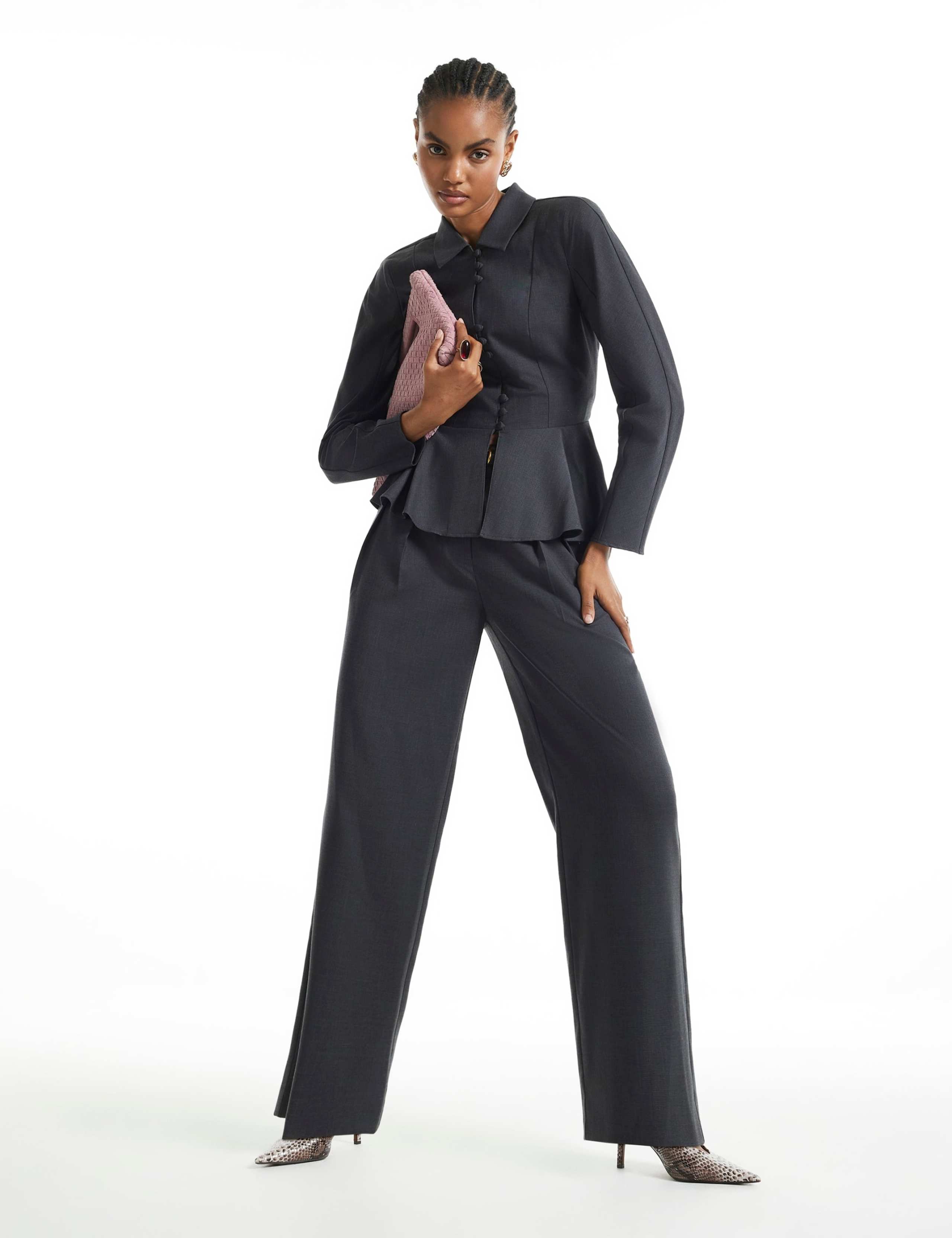 Belted Wide Leg Trousers
