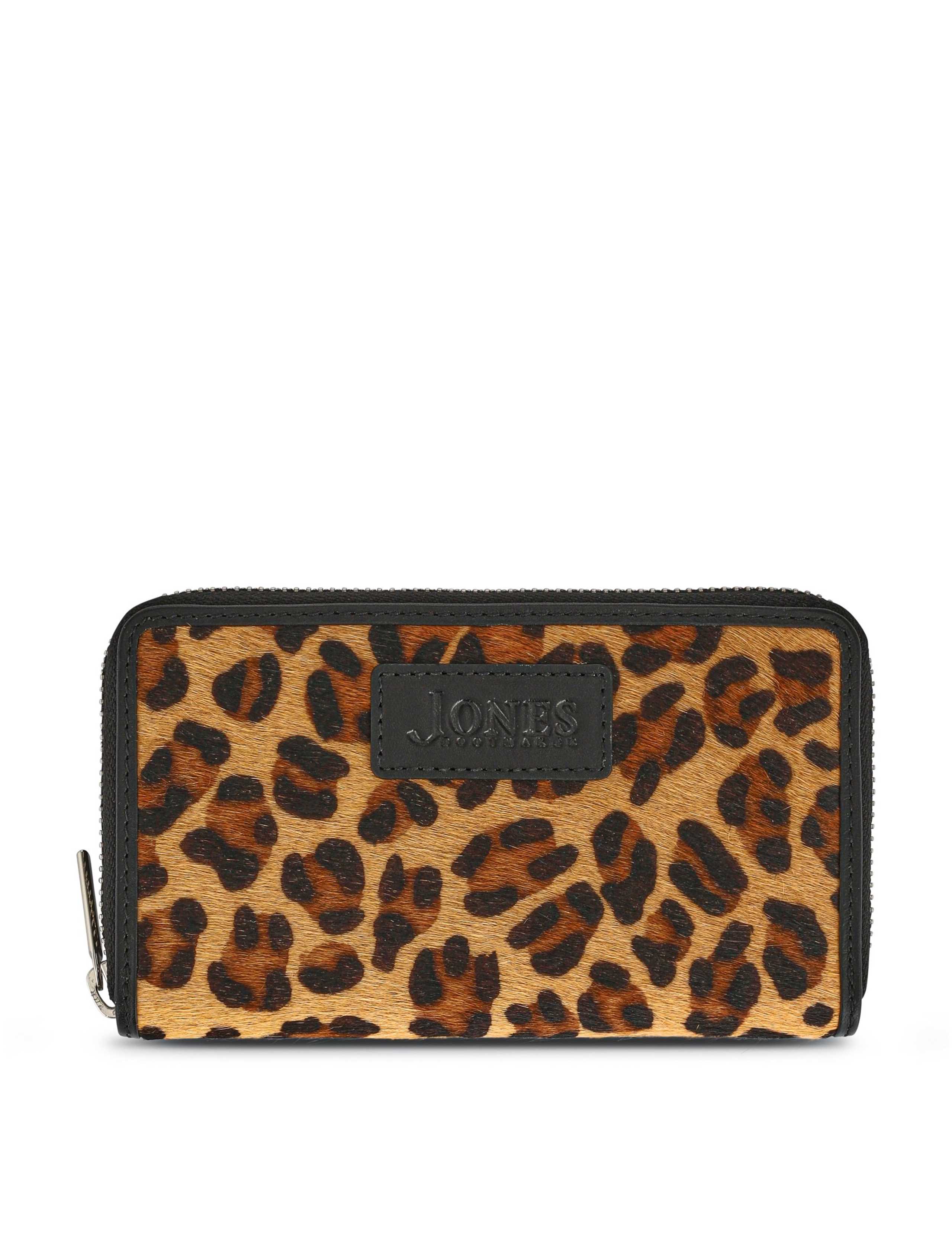 Leather Leopard Print Purse