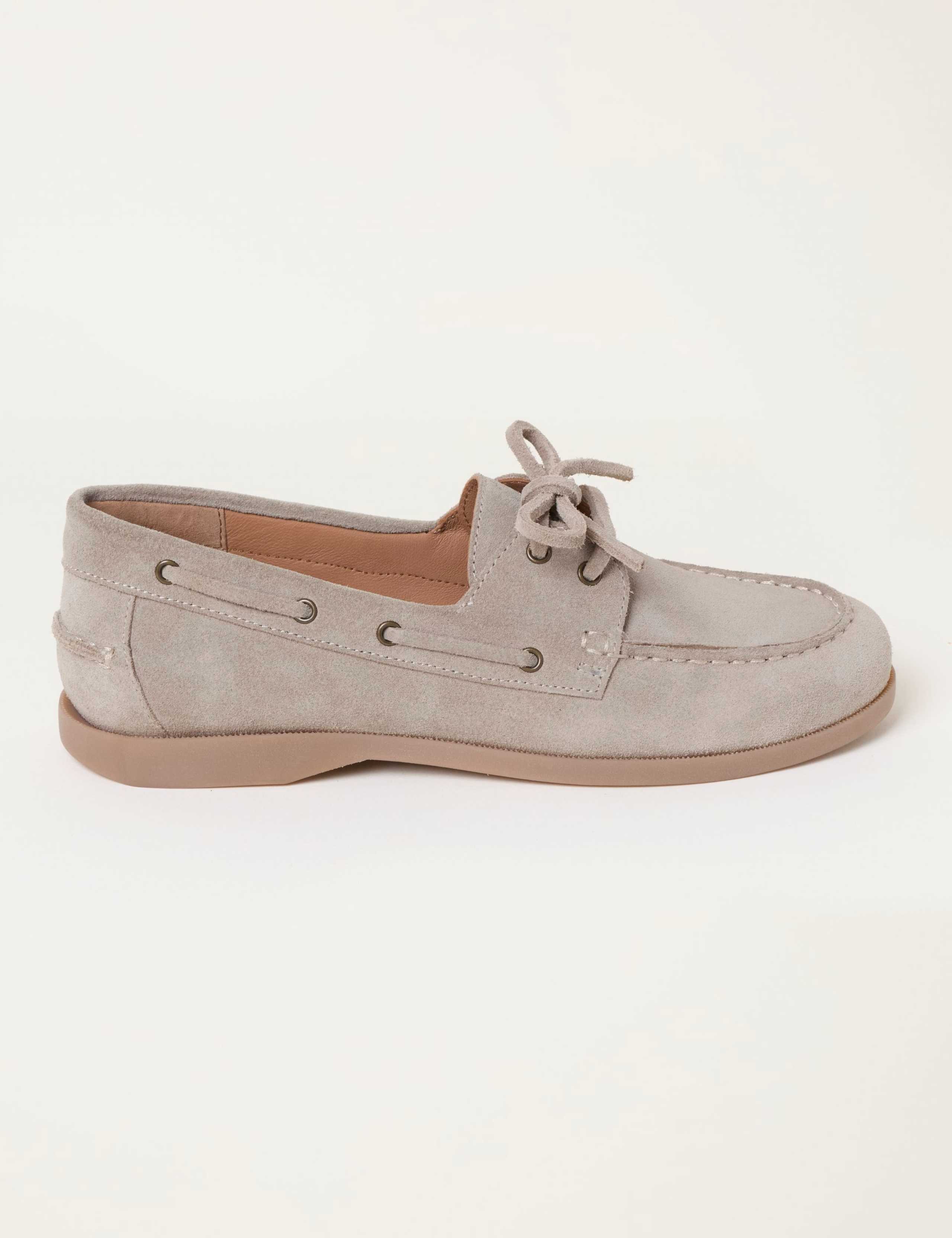 Suede Flat Boat Shoes