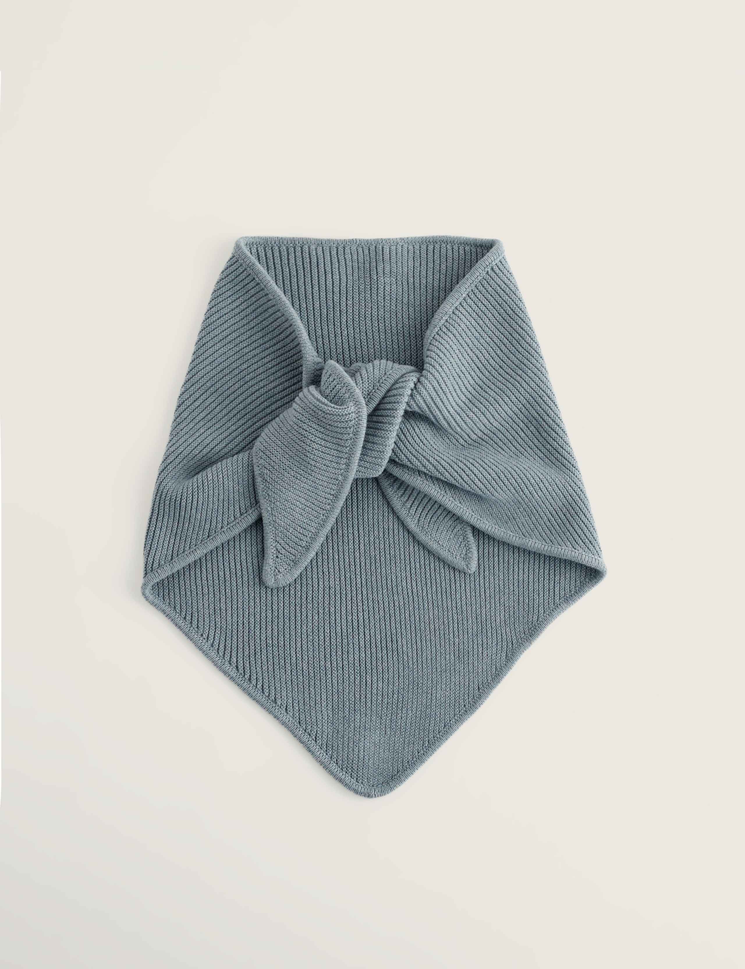 Pure Cotton Knitted Triangle Scarf