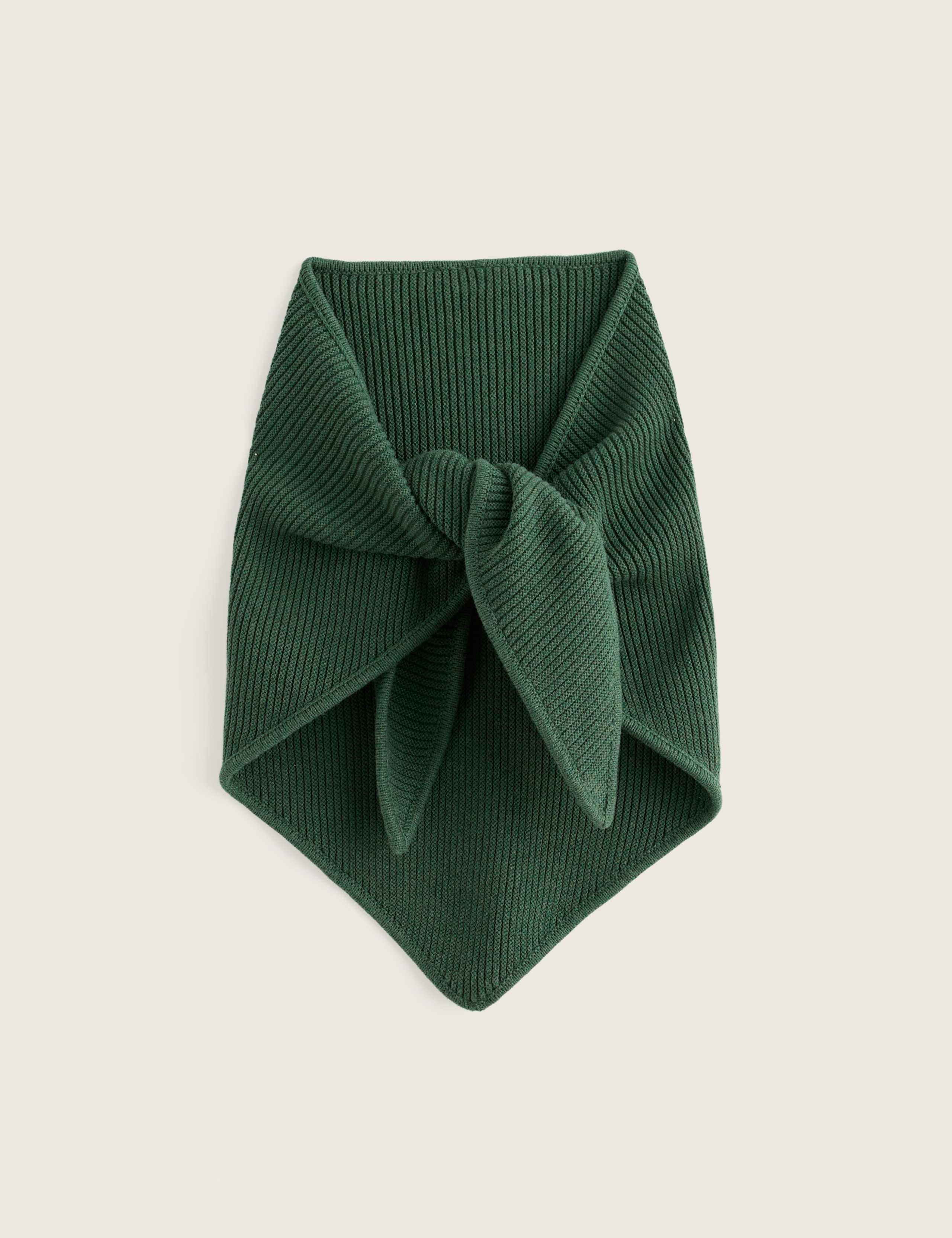 Pure Cotton Knitted Triangle Scarf