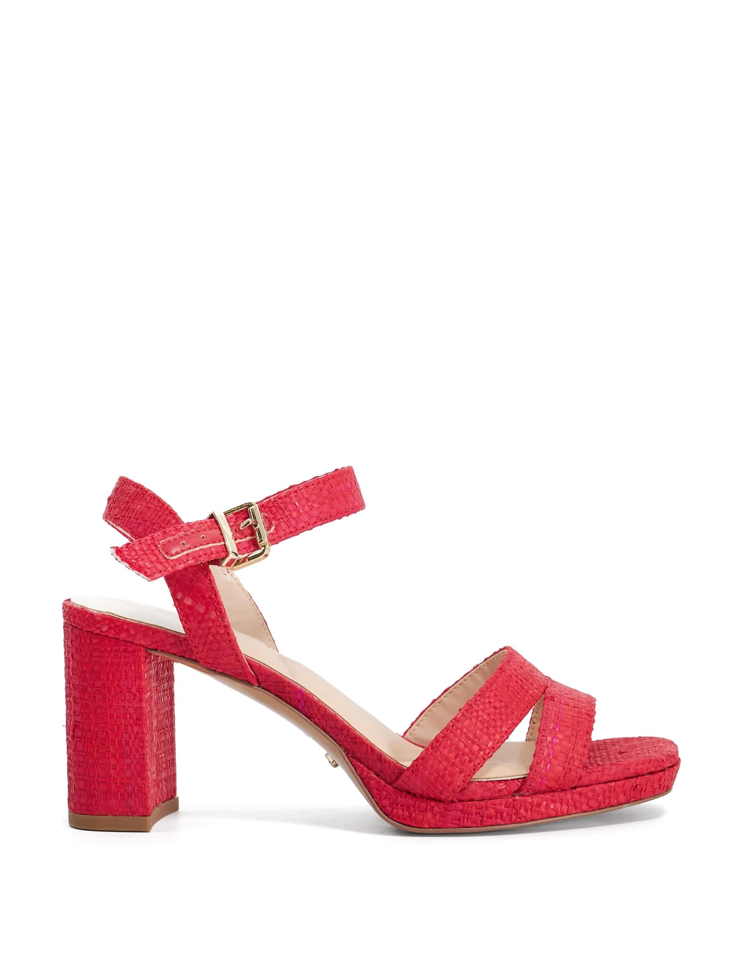 Leather Ankle Strap Platform Sandals