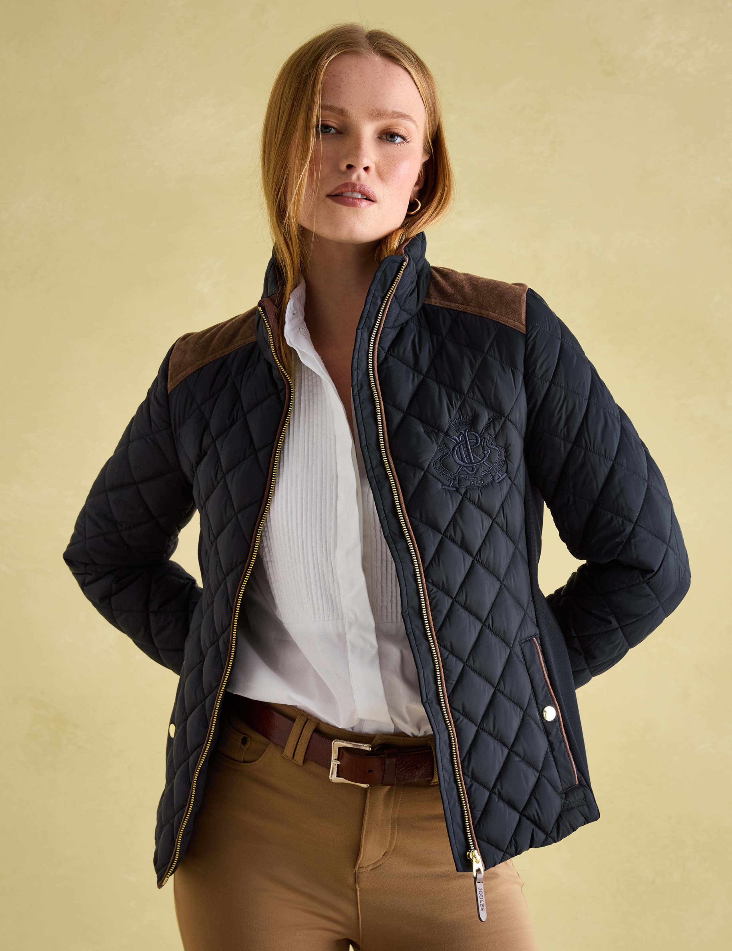 Quilted Funnel Neck Jacket