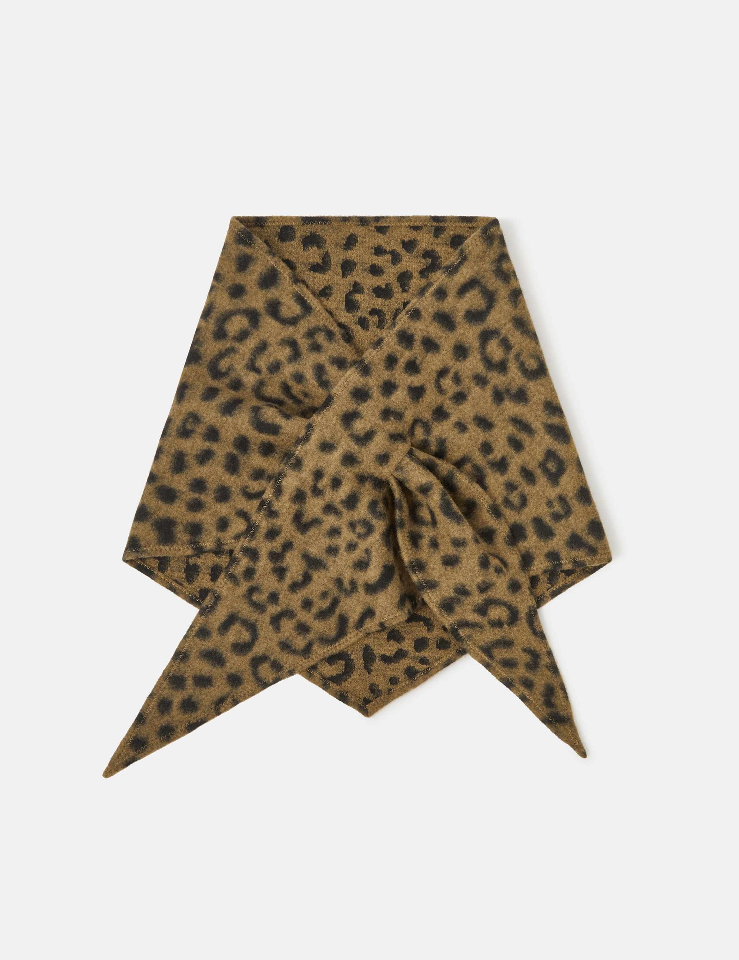 Leopard Print Triangle Scarf