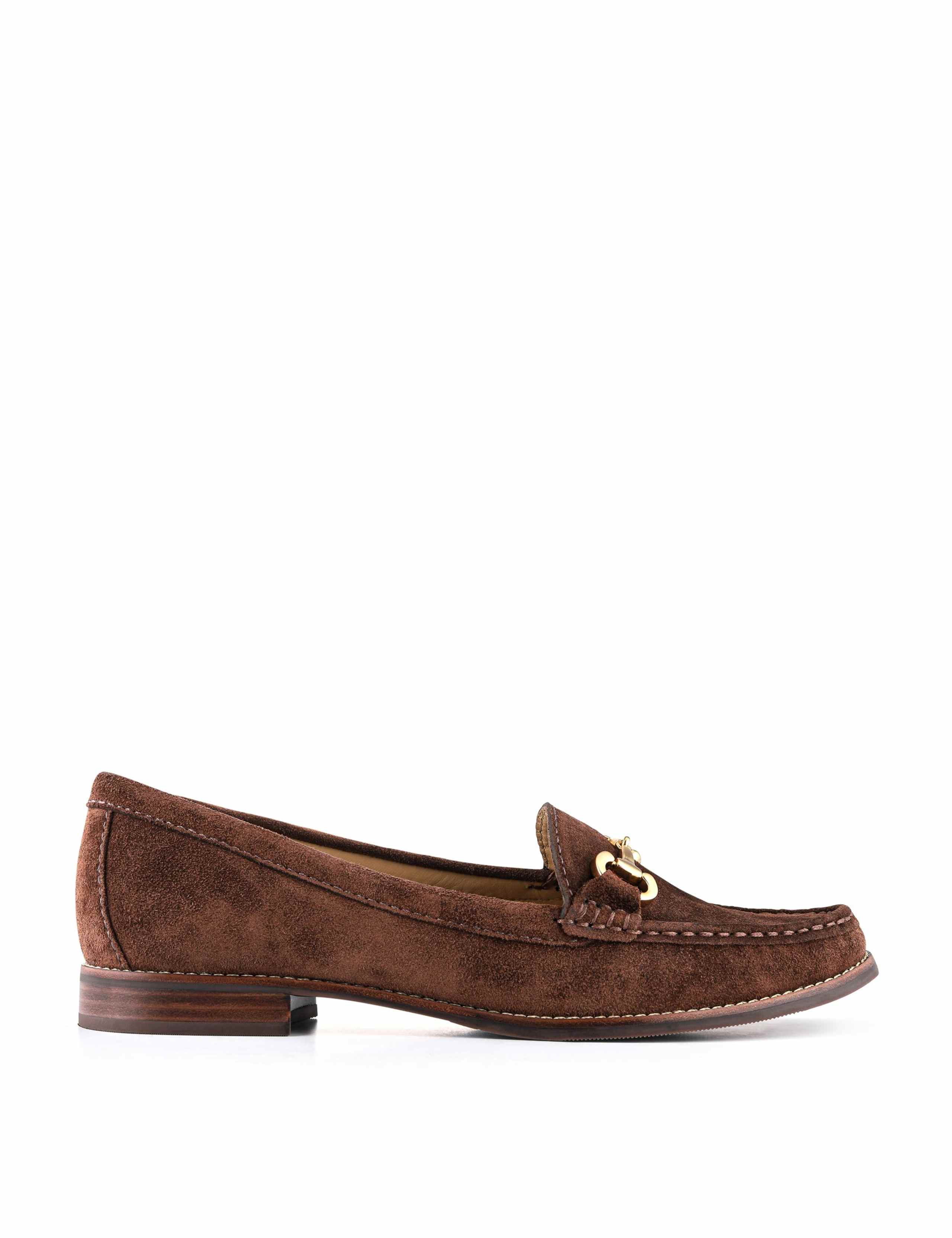 Suede Buckle Loafers