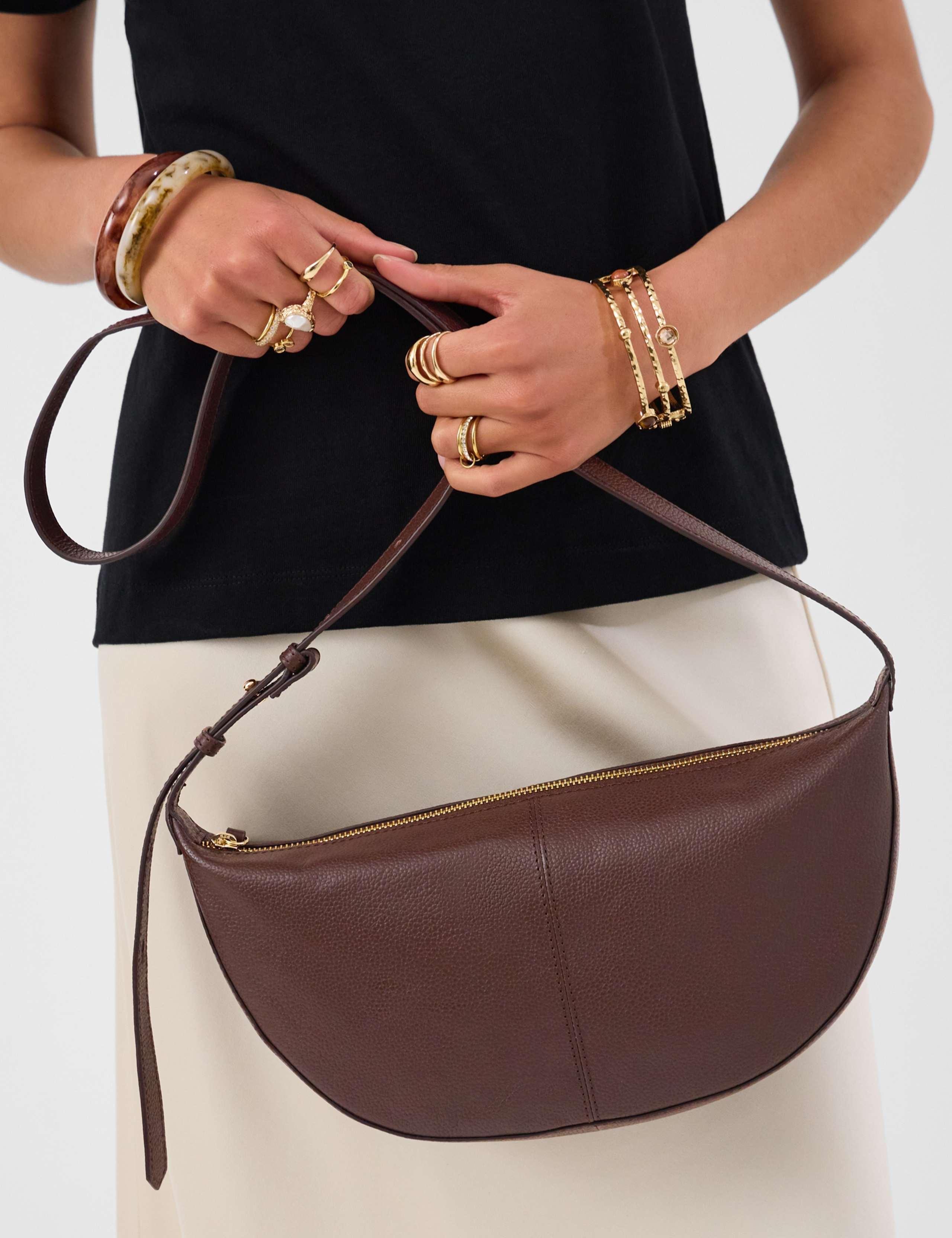 Leather Sling Cross Body Bag