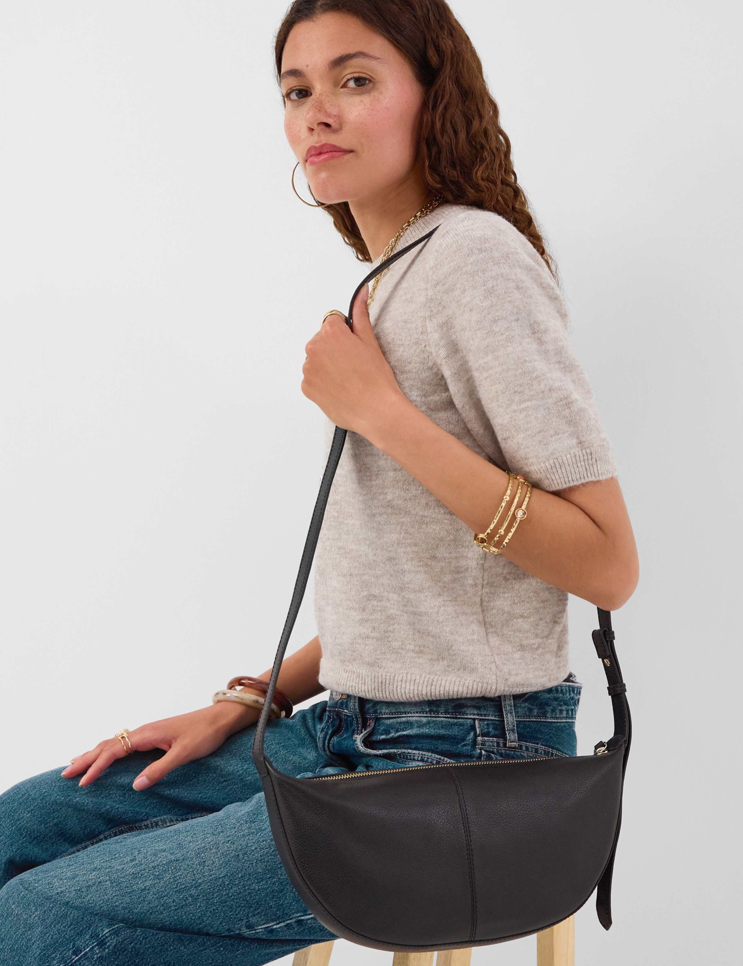 Leather Sling Cross Body Bag