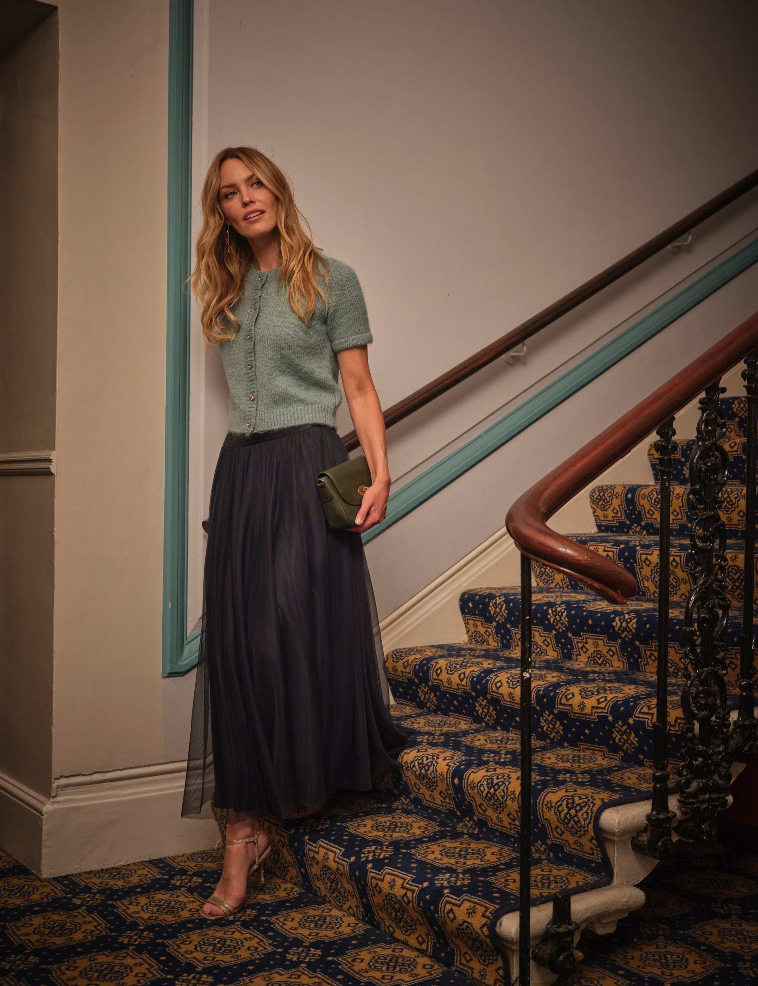 Pleated Midi Skirt
