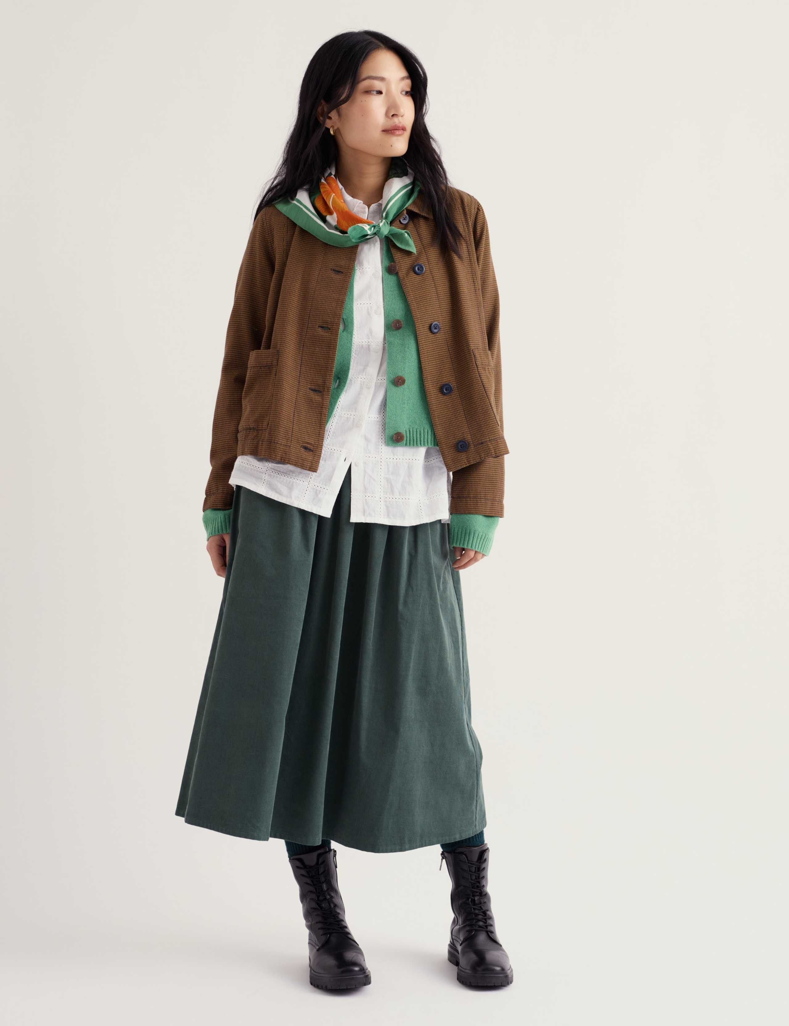 Pure Cotton Checked Utility Jacket