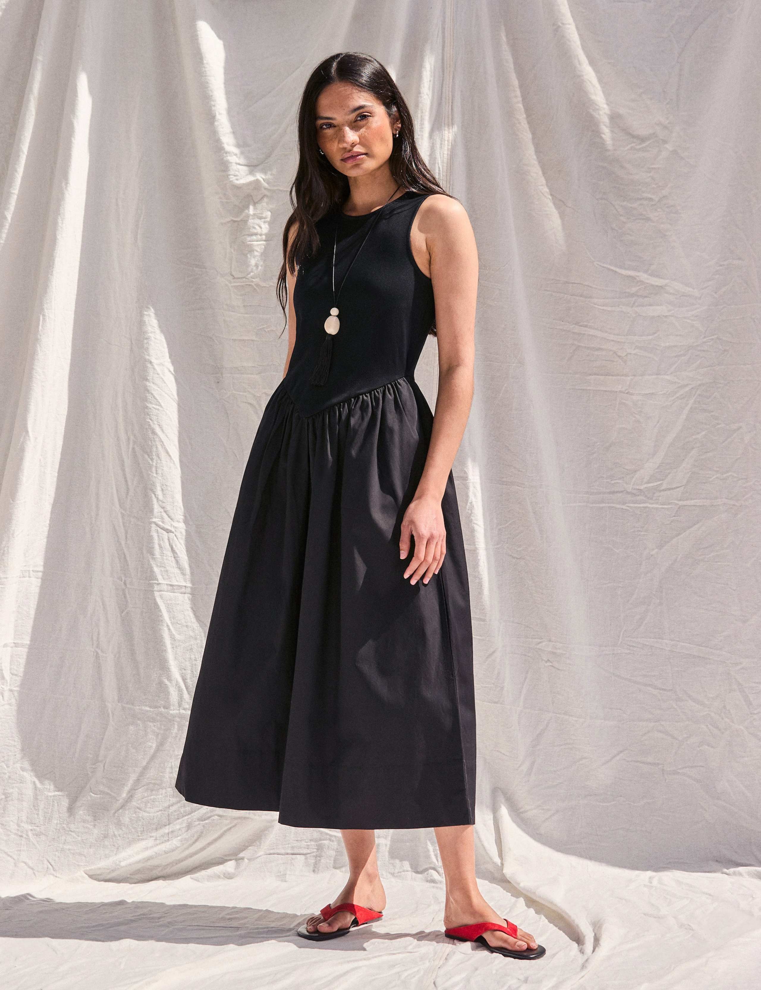 Jersey Midaxi Waisted Dress