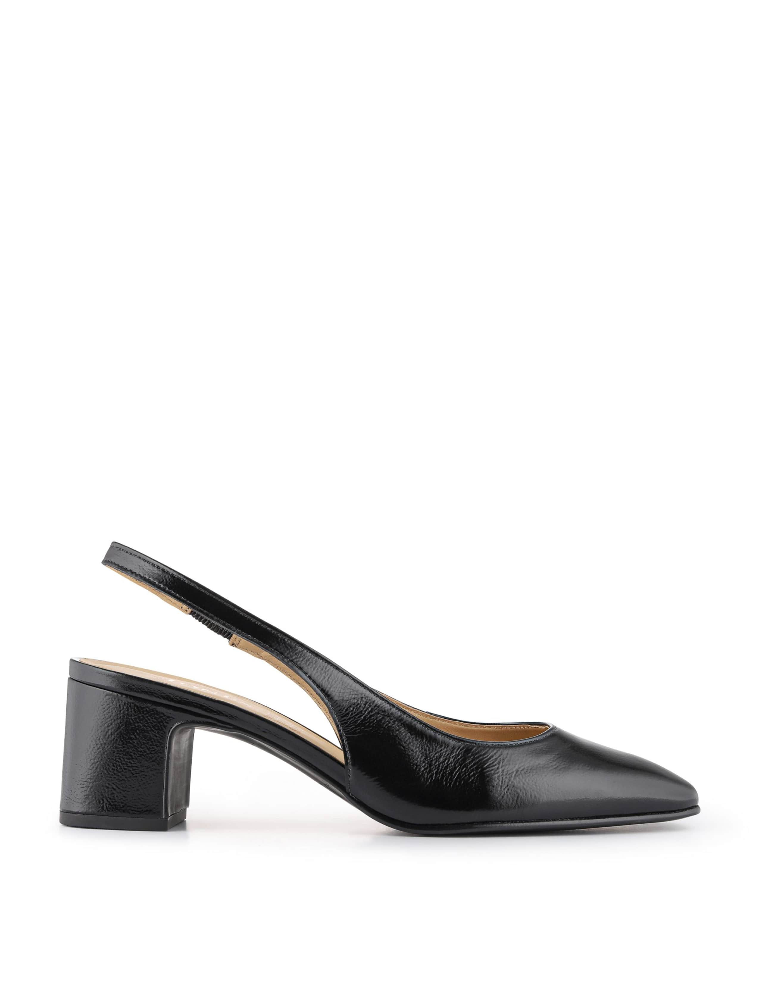 Leather Kitten Heel Court Shoes