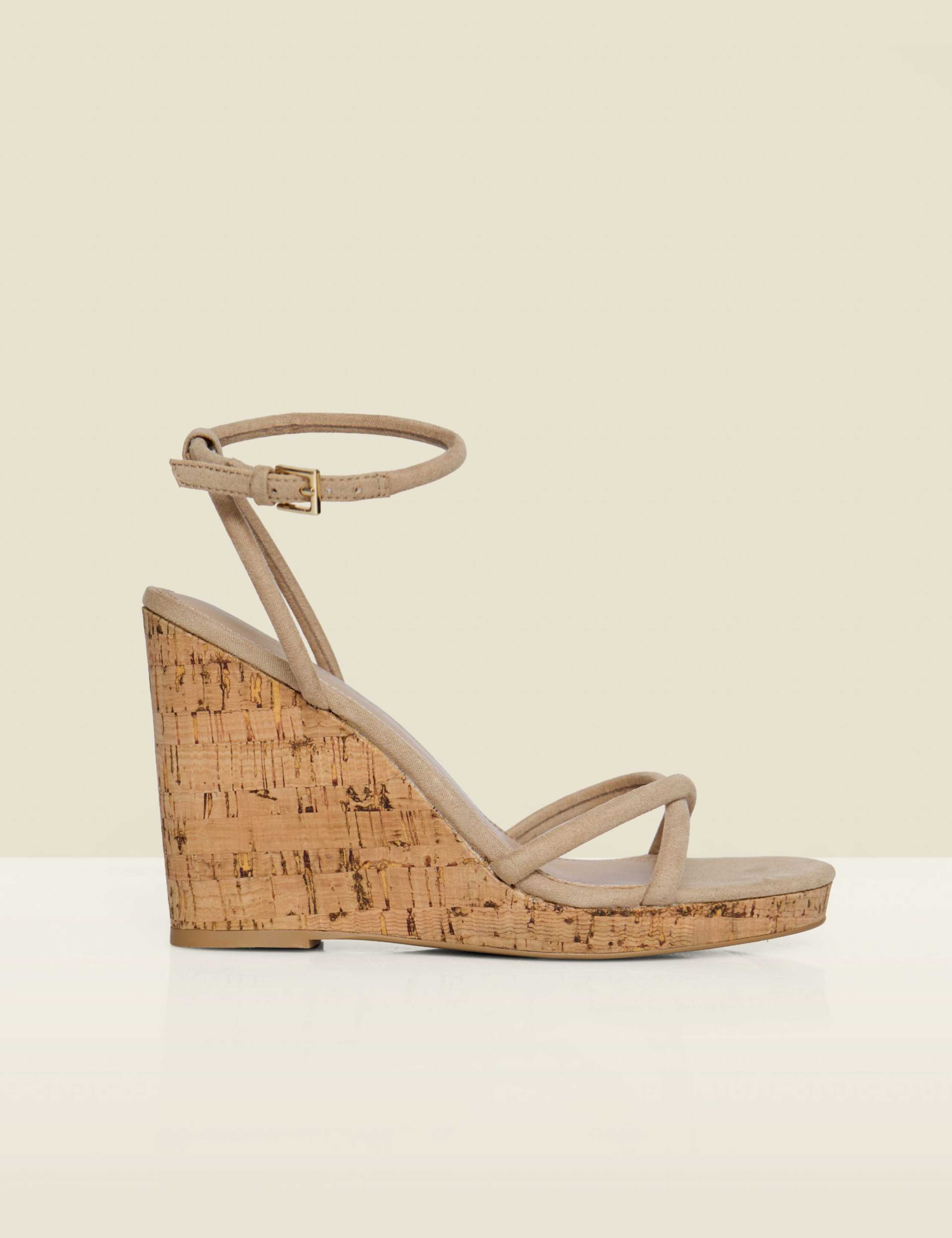 Buckle Strappy Wedge Espadrilles