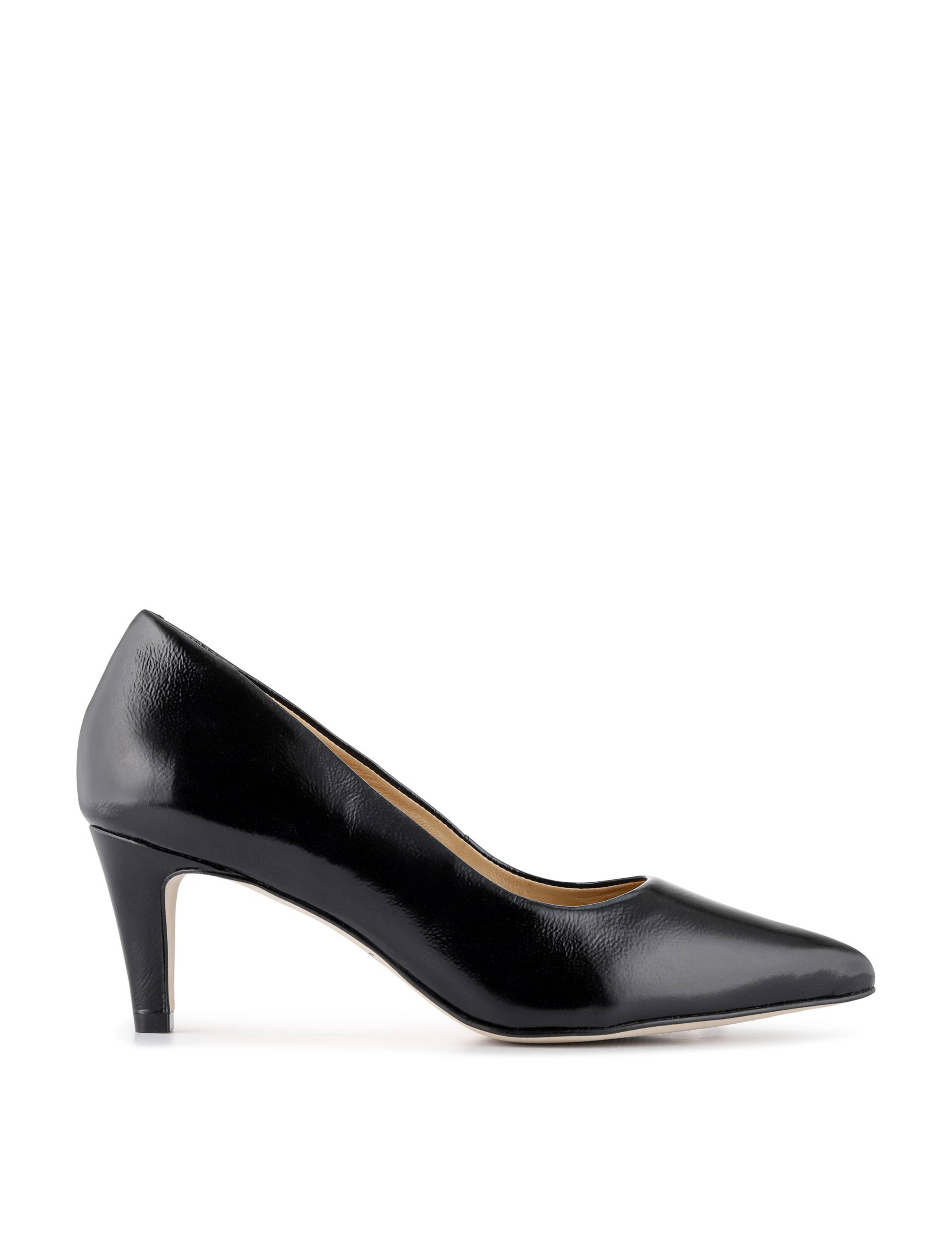 Leather Stiletto Heel Pointed Court Shoes