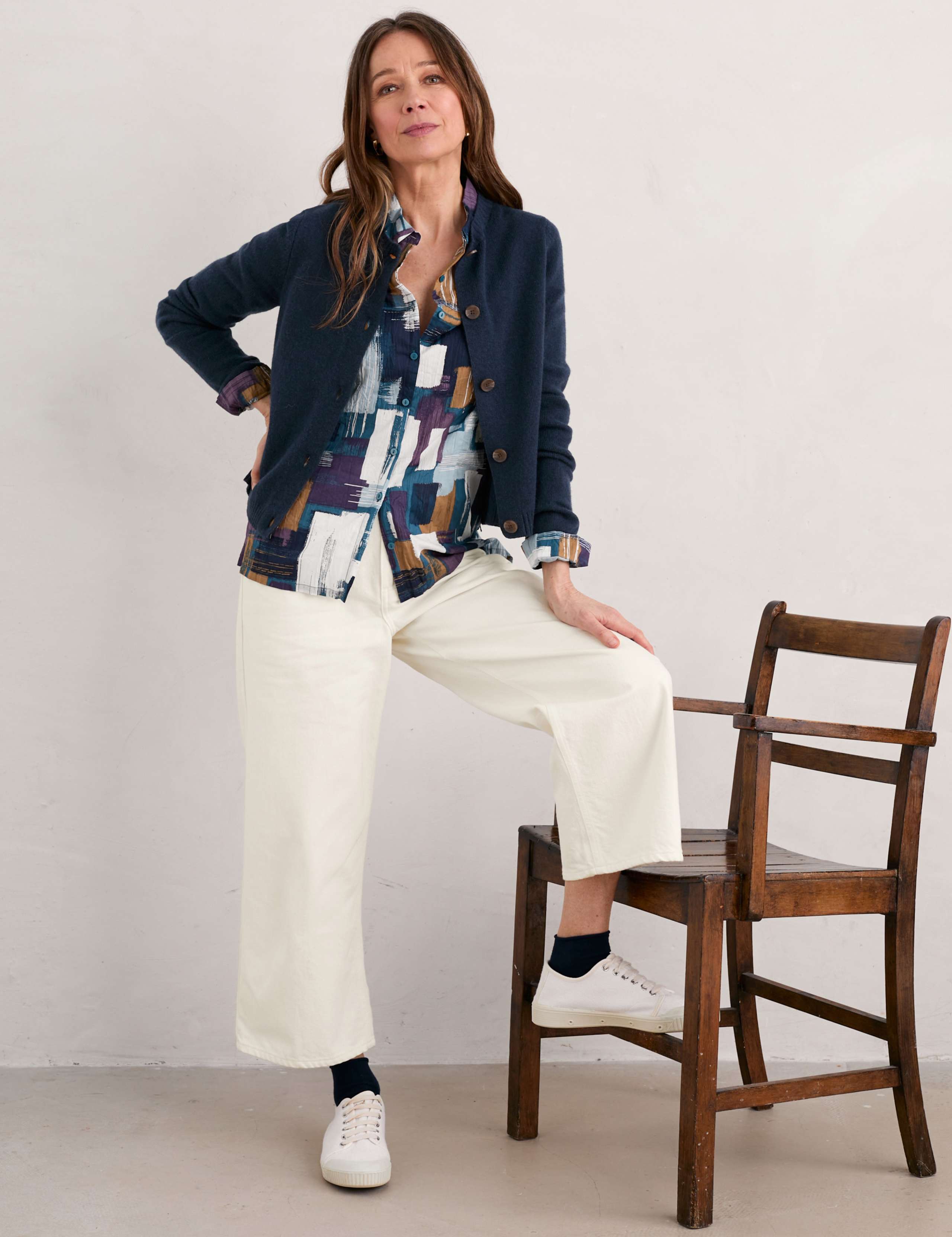 Merino Wool Rich Button Front Cardigan