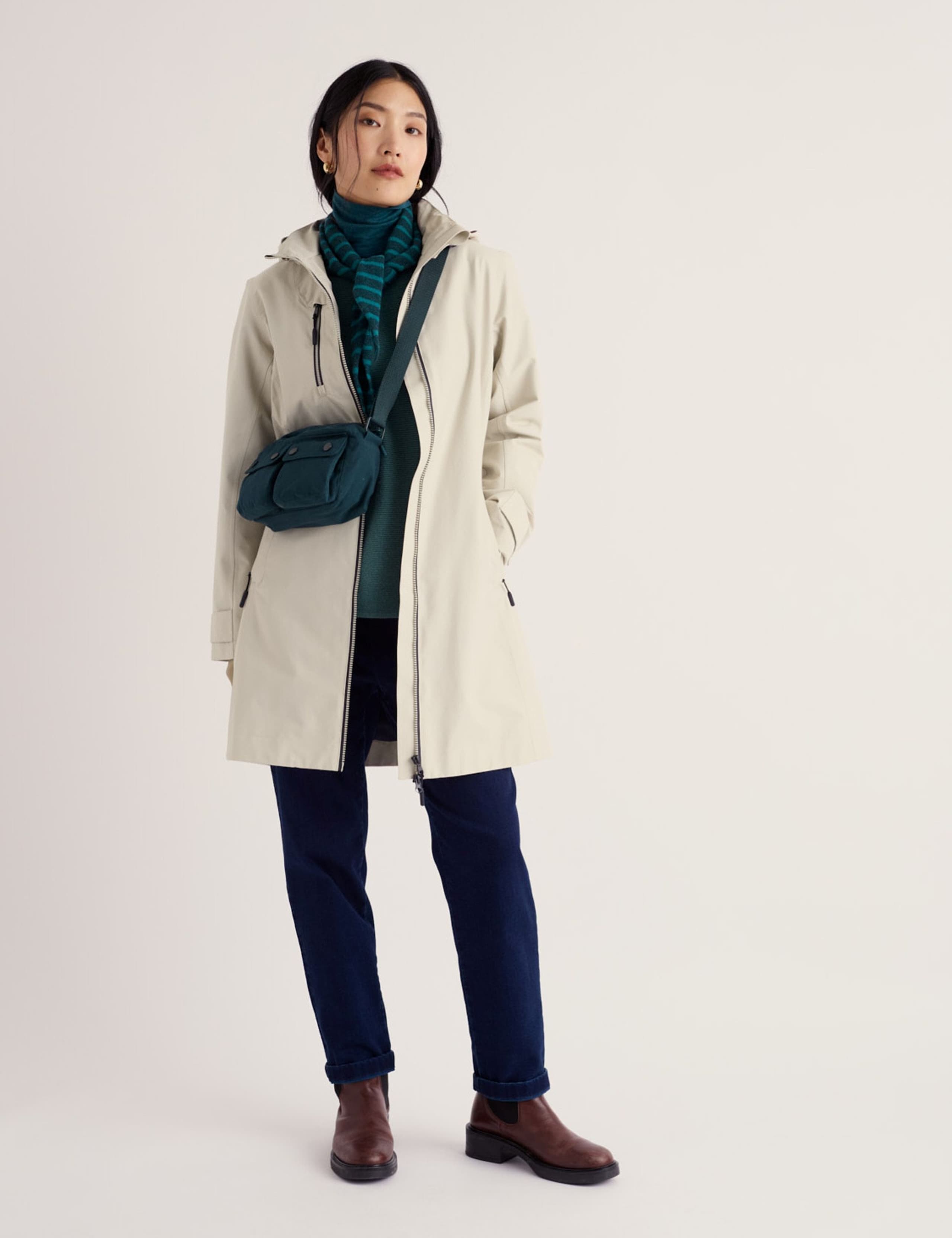 Waterproof Hooded Longline Rain Jacket